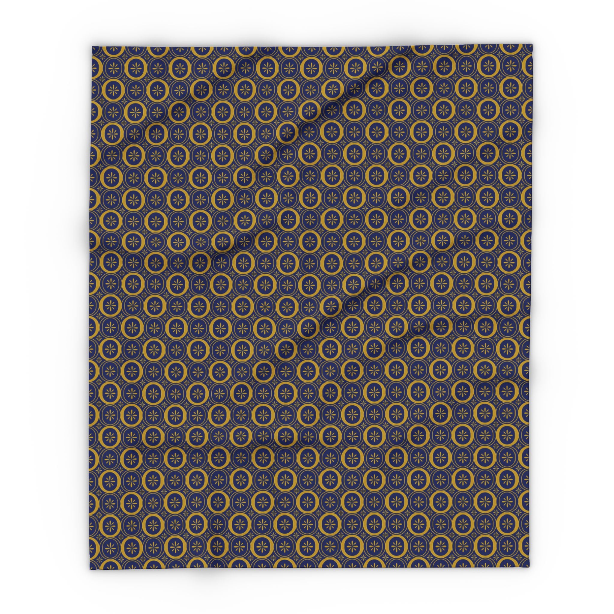 Solaris - Midnight Mallard - Gold - Cozy Arctic Fleece Blanket - Festive Holiday Throw