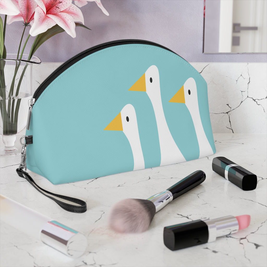 Traveling Ducks - Makeup Bag - Fun & Functional Travel Accessory - Electric Blue