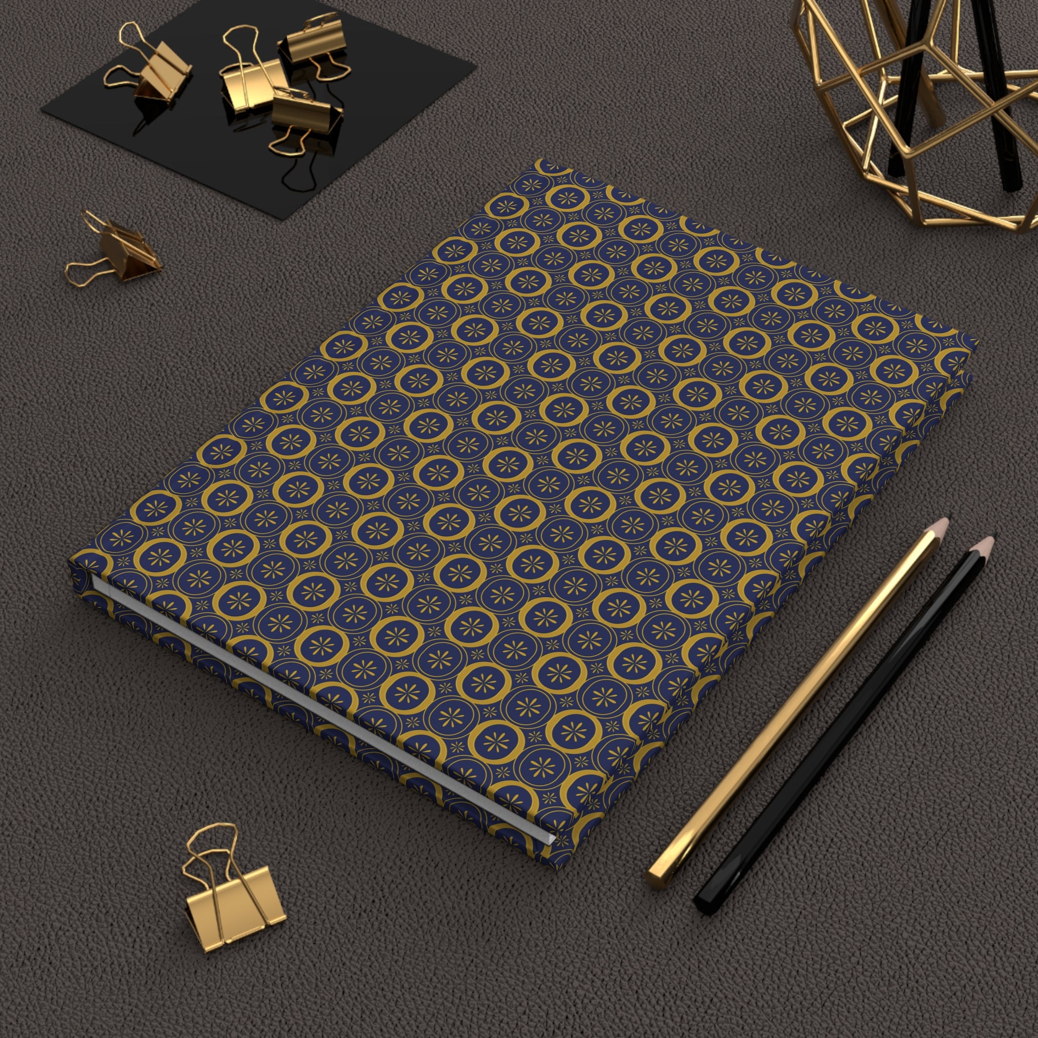 Solaris - Black - Royal Blue - Hardcover Journal - Matte Finish