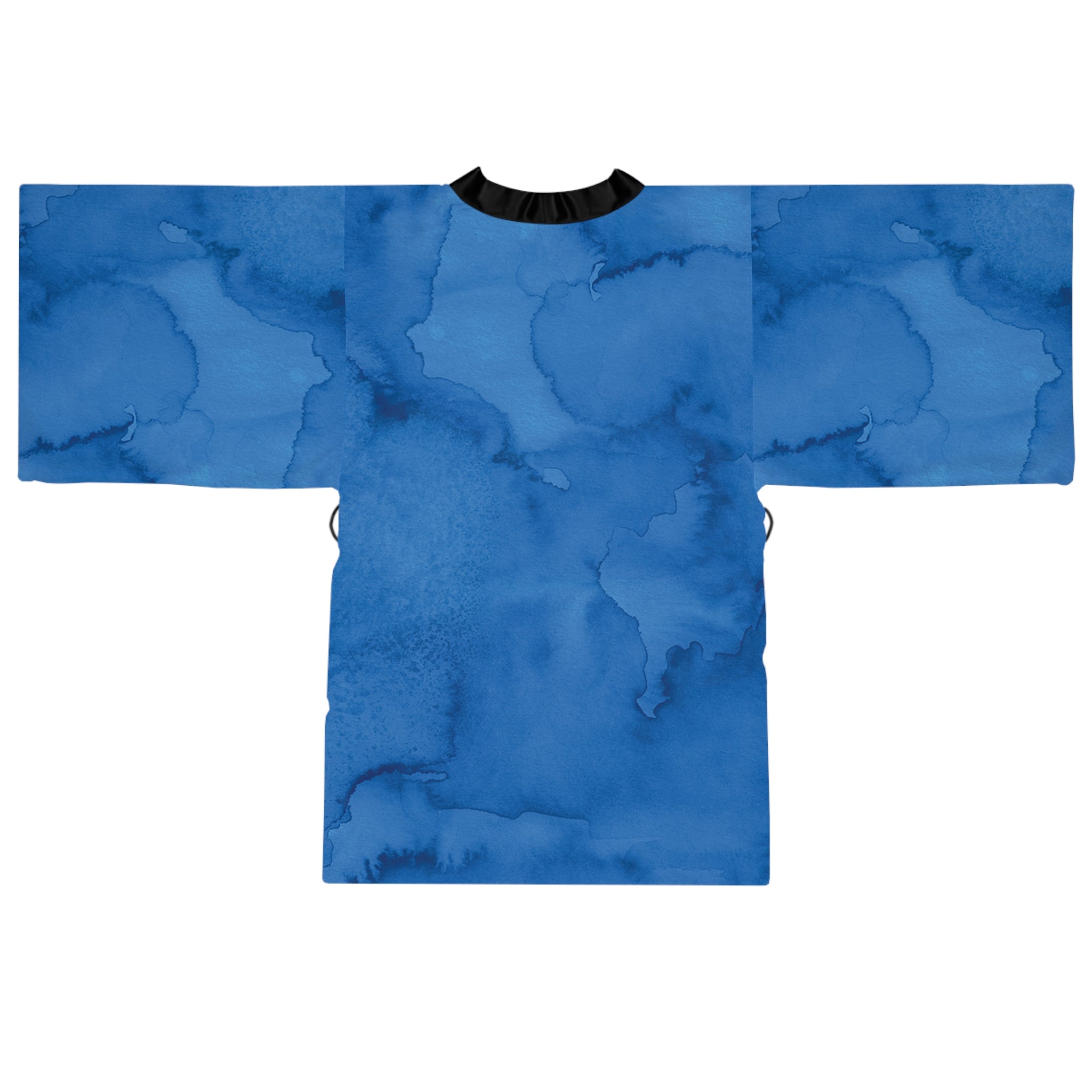 Watercolor - Blue - Long Sleeve Kimono Robe - Chic Loungewear, Spa Outfit, Gift for Her, Inner Peace, Home Comfort