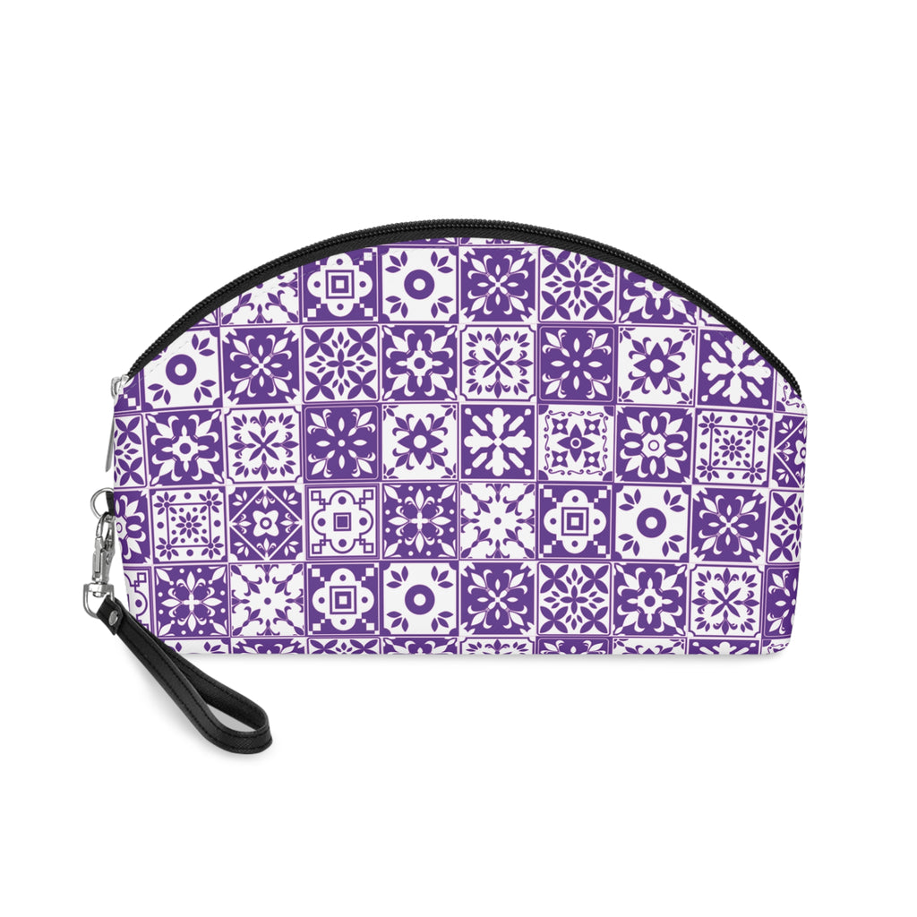 Mediterraneo Mosaic - Purple - Mid Century design - Makeup Bag - Fun & Functional Travel Accessory