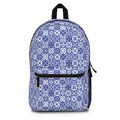 Mediterraneo Mosaic - Blue - Backpack - Travel Bag with Black Duck Design