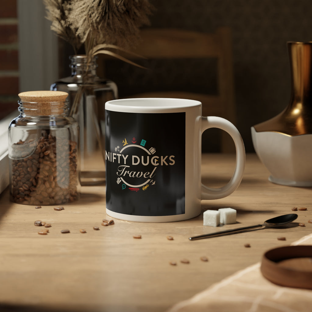 Nifty Ducks Travel Logo Jumbo Mug - 20oz Coffee Cup