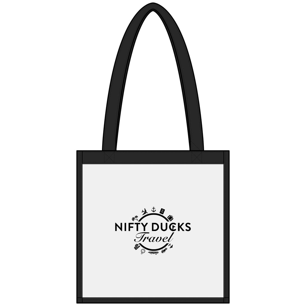 Clear Stadium Tote — Nifty Ducks Travel Logo Clear Stadium Bag