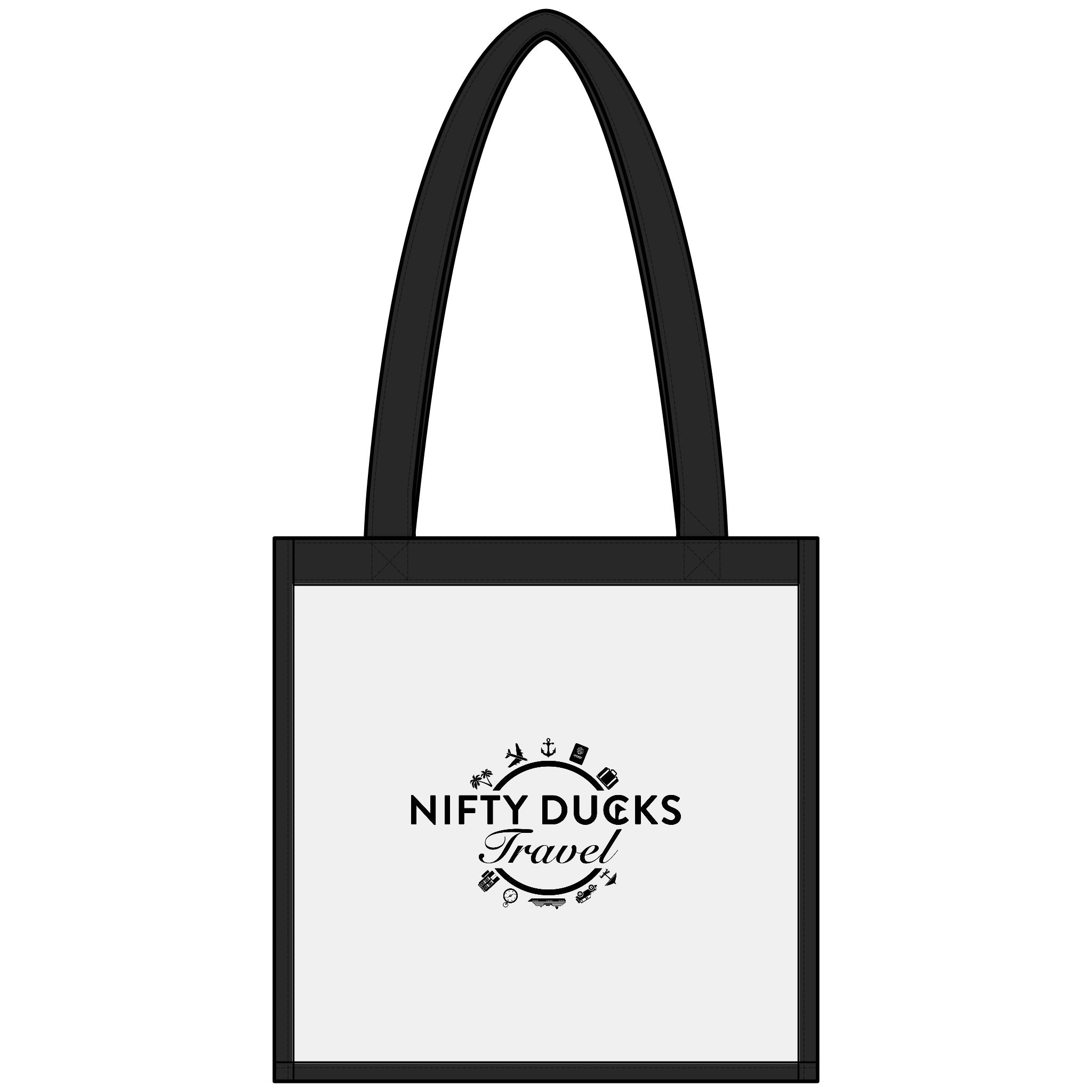 Clear Stadium Tote — Nifty Ducks Travel Logo Clear Stadium Bag