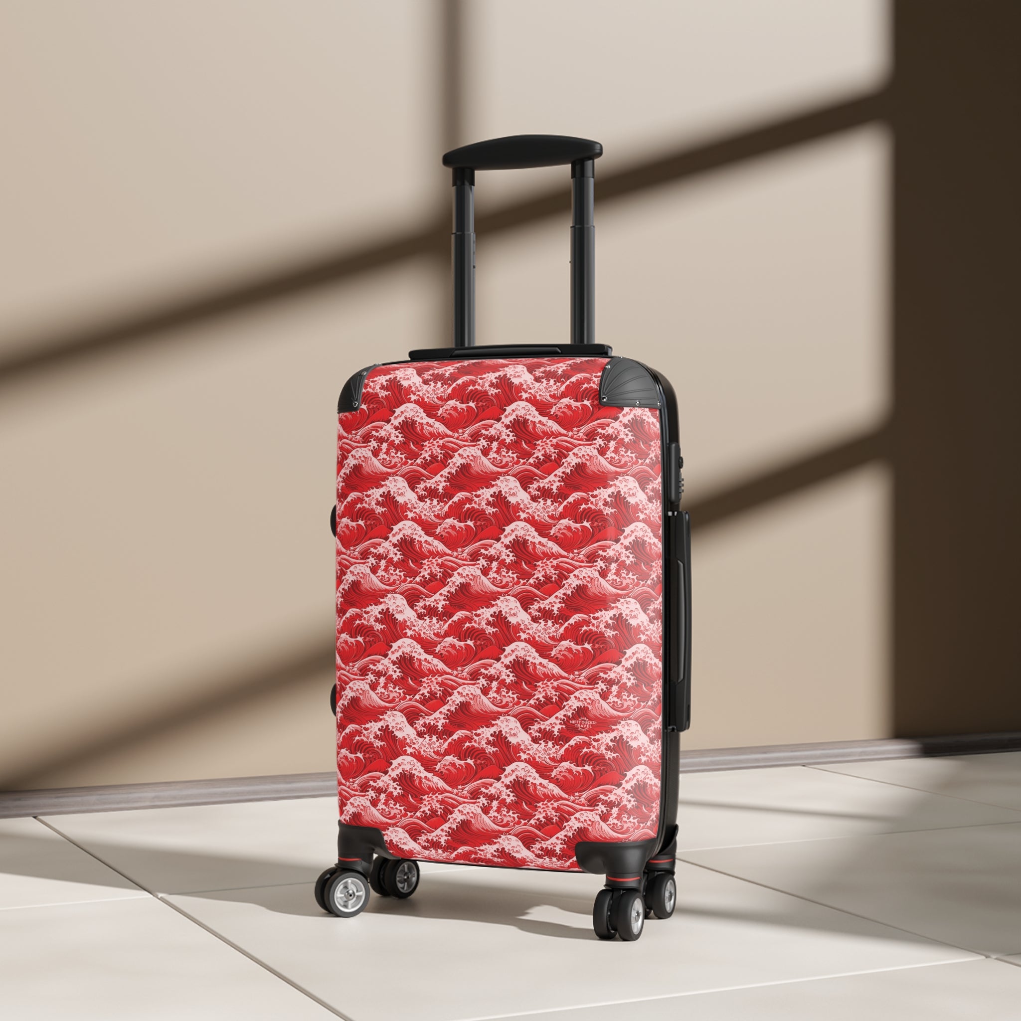 Tempest Tides - Red - Suitcase - Stylish Luggage for Adventurers