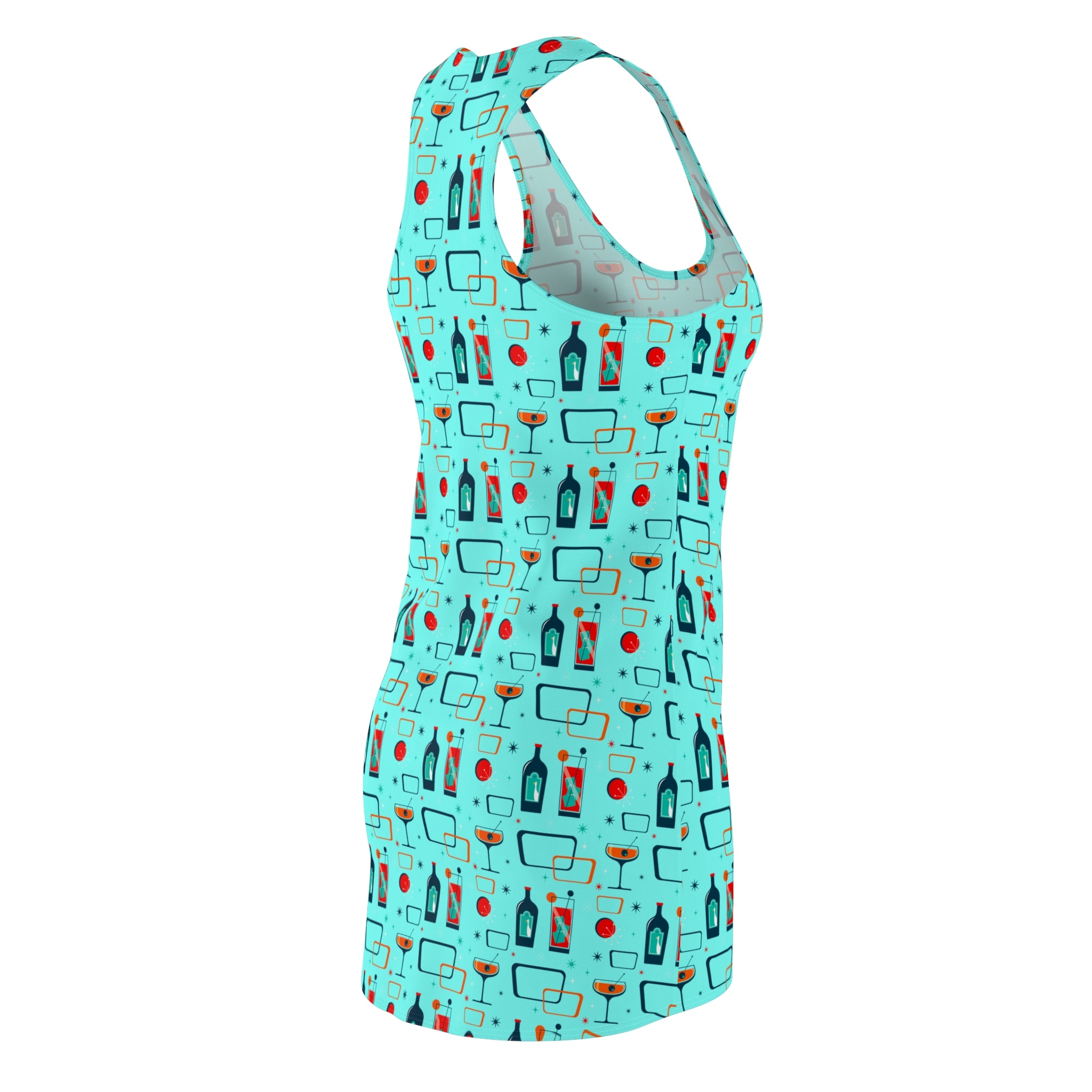 Cocktail Time - Electric Blue - Racerback Dress for Summer Fun, Beach Wear, Vacation Style, Party Outfit, Ladies Sundress