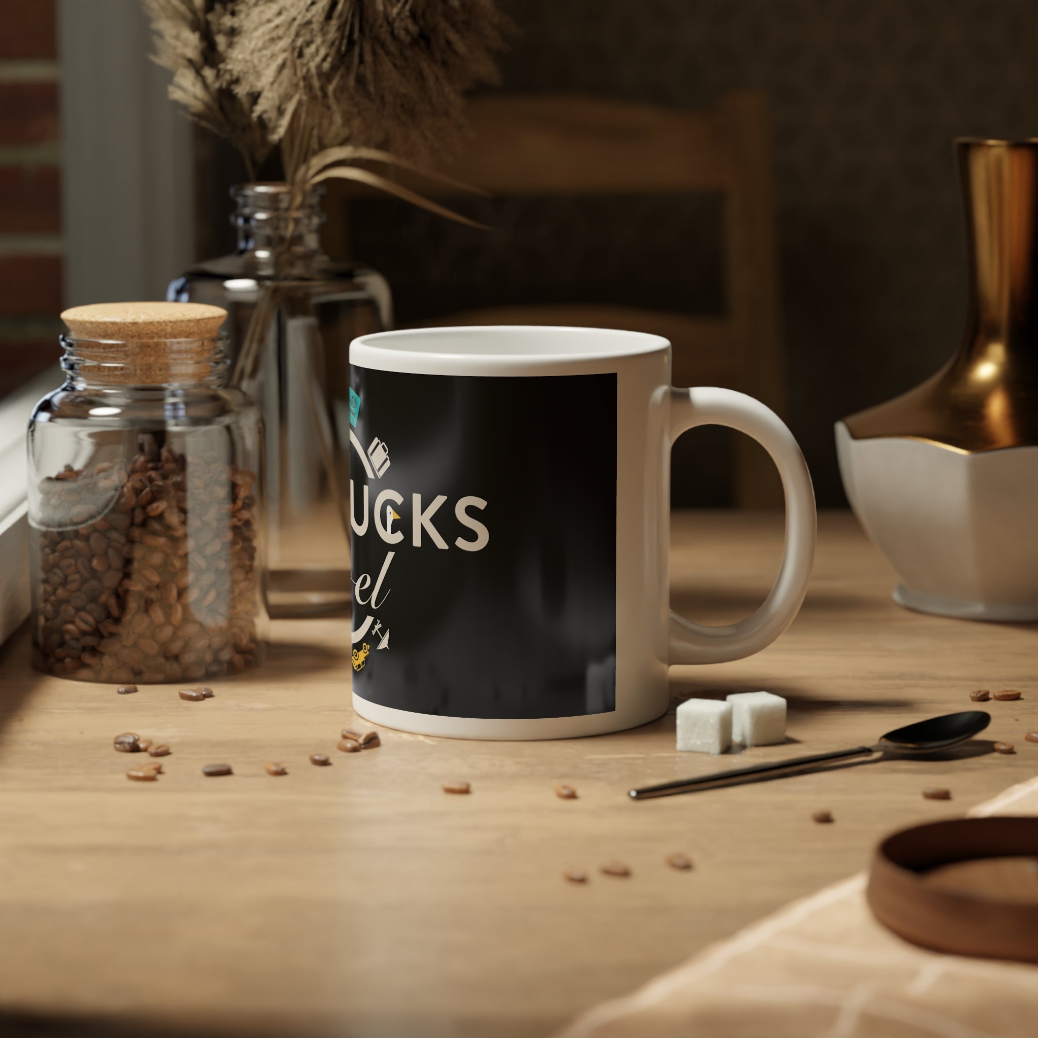 Nifty Ducks Travel Logo Jumbo Mug - 20oz Coffee Cup