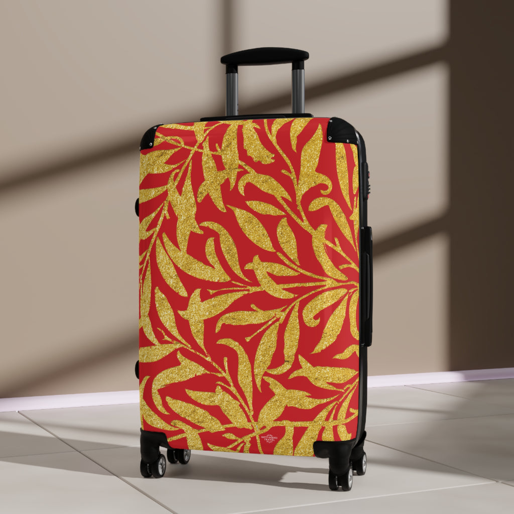 Gold Leaves - Scarlet - Suitcase - Stylish Luggage for Adventurers