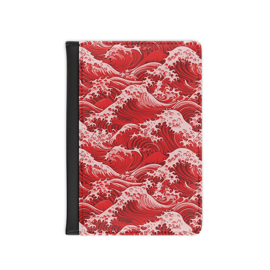 Tempest Tides - Red - Passport Cover | Travel Accessory, Gift for Jet setters, Unique Travel Journal, Vacation Must-Have, Gift for Travelers