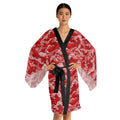 Tempest Tides - Red - Long Sleeve Kimono Robe - Chic Loungewear, Spa Outfit, Gift for Her, Inner Peace, Home Comfort