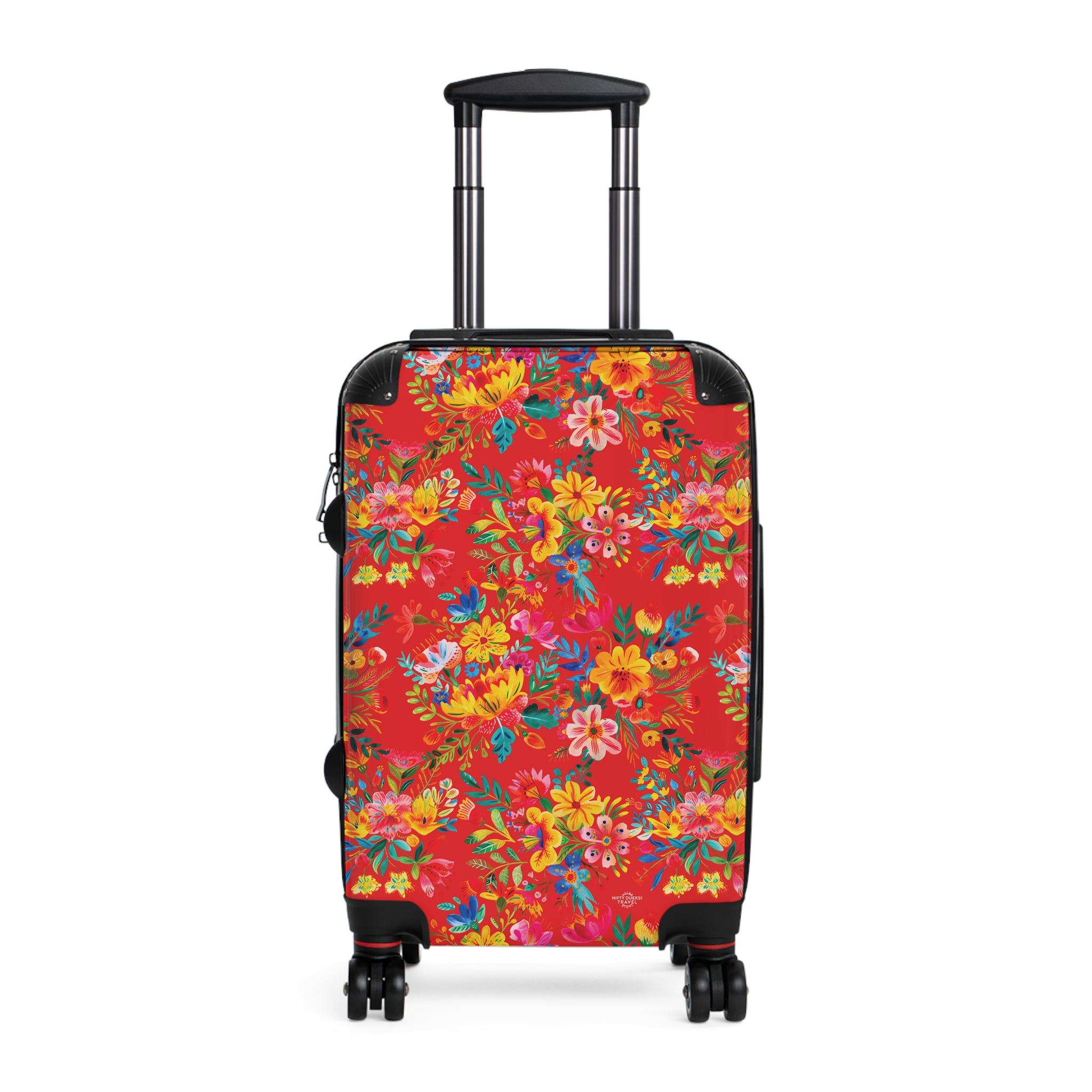 Bright Watercolor Flowers - Red - Suitcase - Stylish Luggage for Adventurers