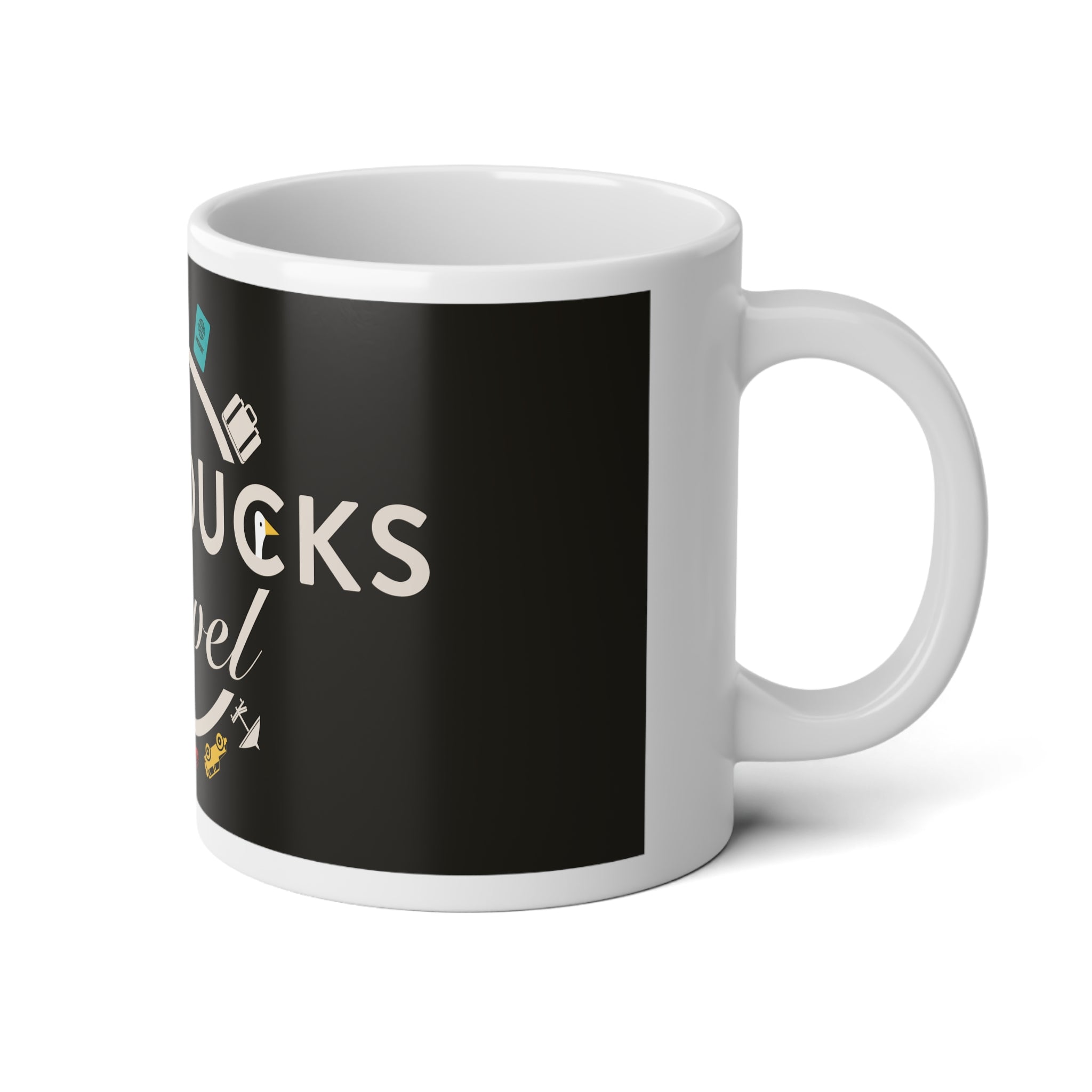 Nifty Ducks Travel Logo Jumbo Mug - 20oz Coffee Cup