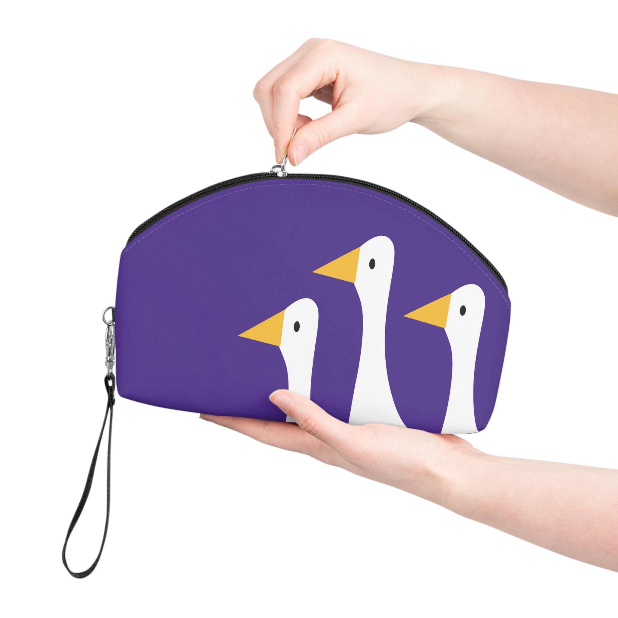 Traveling Ducks - Makeup Bag - Fun & Functional Travel Accessory - Metallic Violet