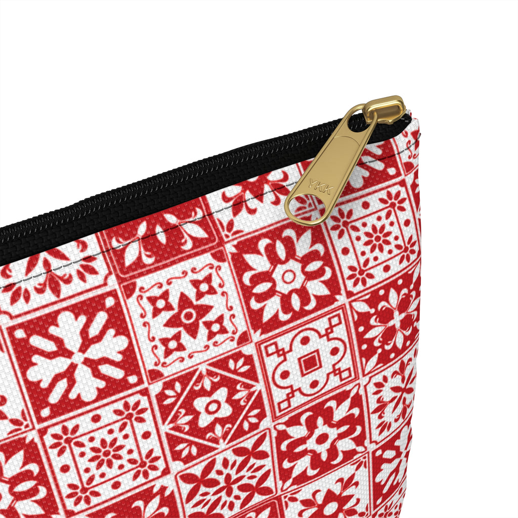 Mediterraneo Mosaic - Red - Accessory Pouch - Perfect for Adventurers & Travelers