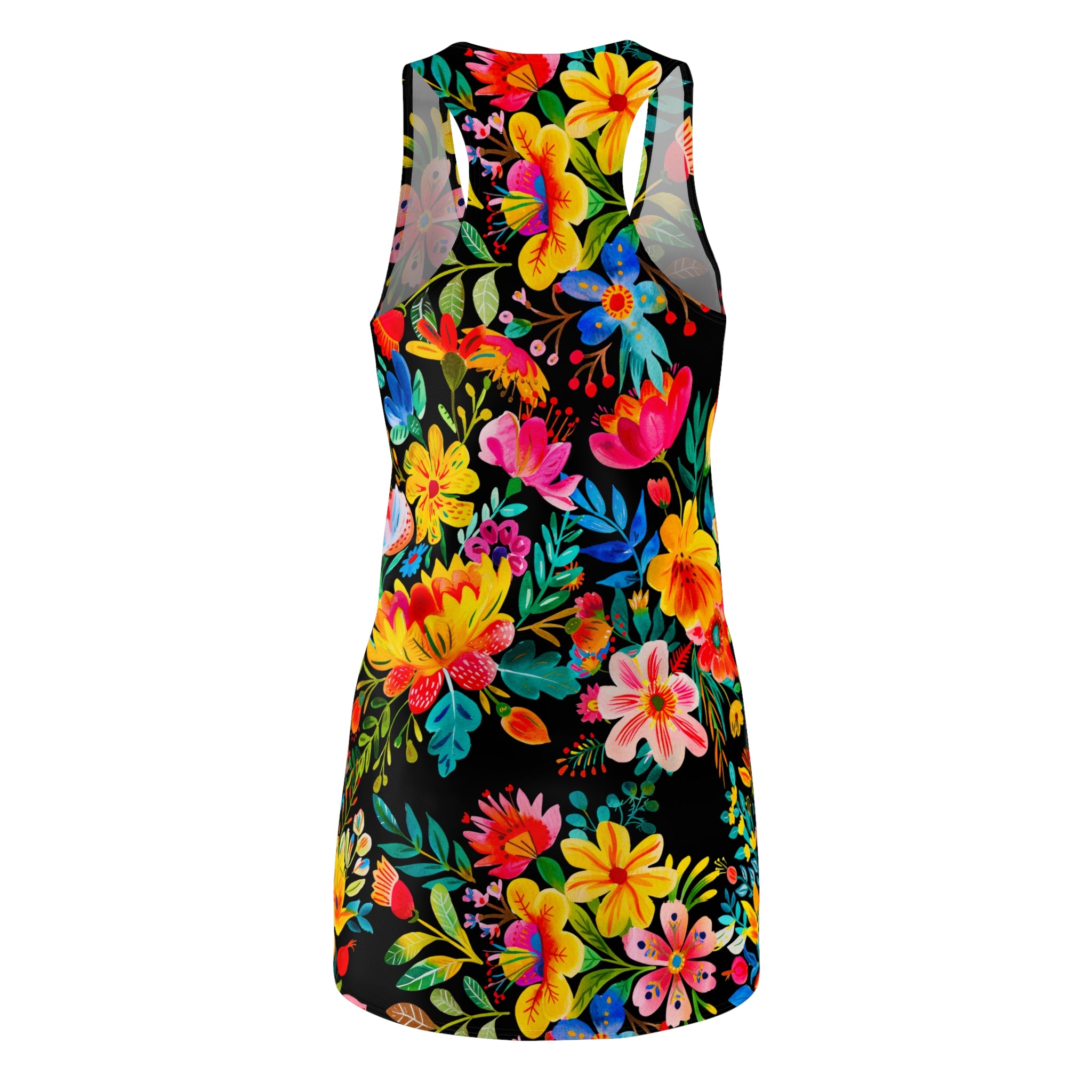 Cocktail Time - Black - Racerback Dress for Summer Fun, Beach Wear, Vacation Style, Party Outfit, Ladies Sundress