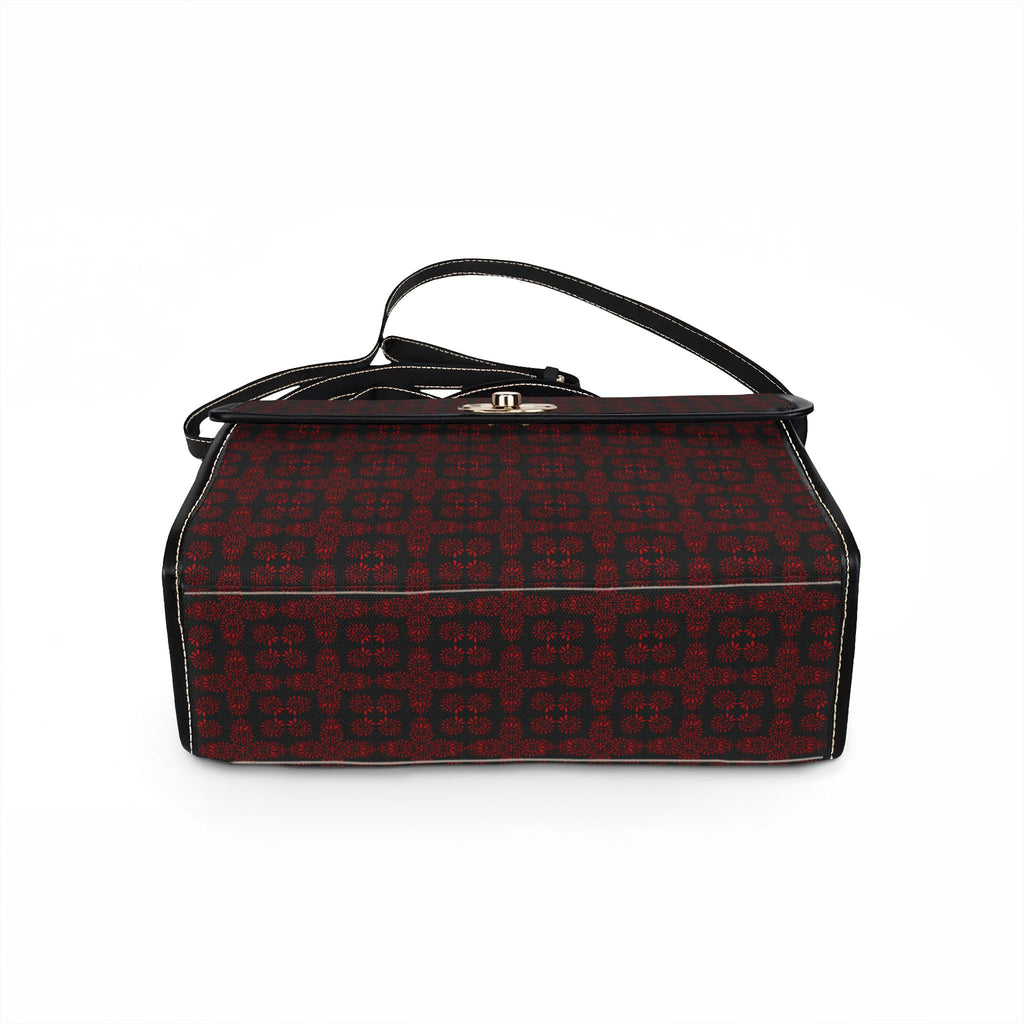 Symmetra - Scarlet - Black Waterproof Canvas Bag — Satchel for Everyday Commute