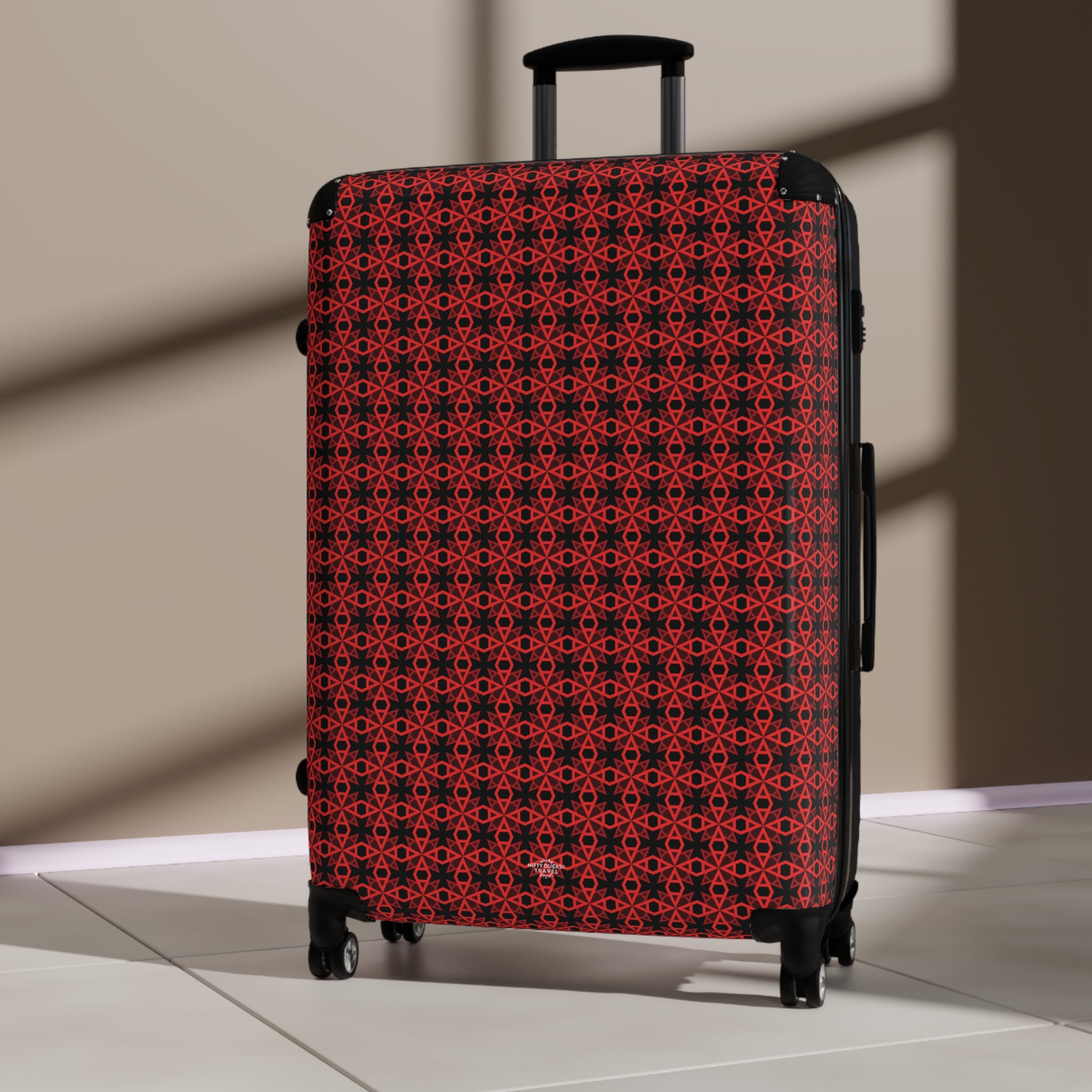 Letter Art - A - Red - Black - Suitcase - Stylish Luggage for Adventurers