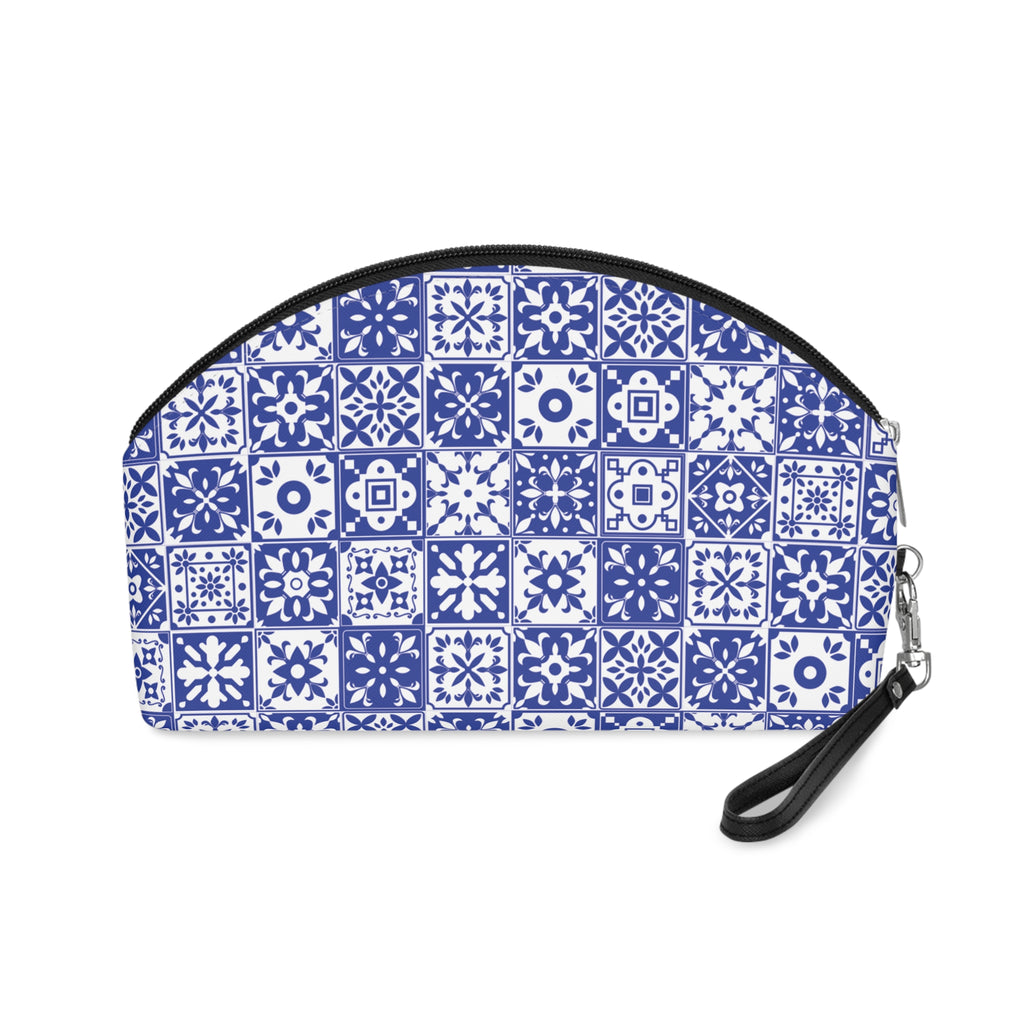 Mediterraneo Mosaic - Blue - Mid Century design - Makeup Bag - Fun & Functional Travel Accessory