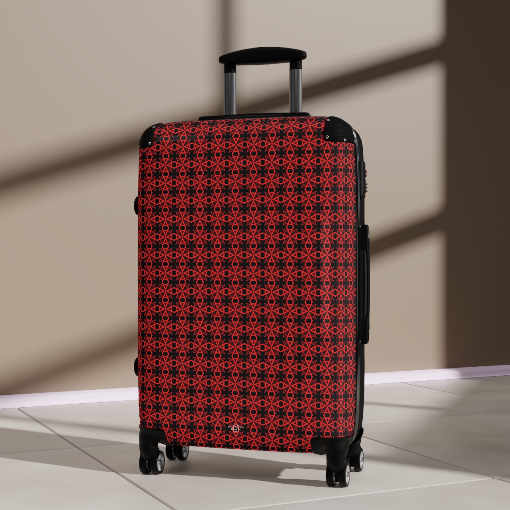 Letter Art - A - Red - Black - Suitcase - Stylish Luggage for Adventurers