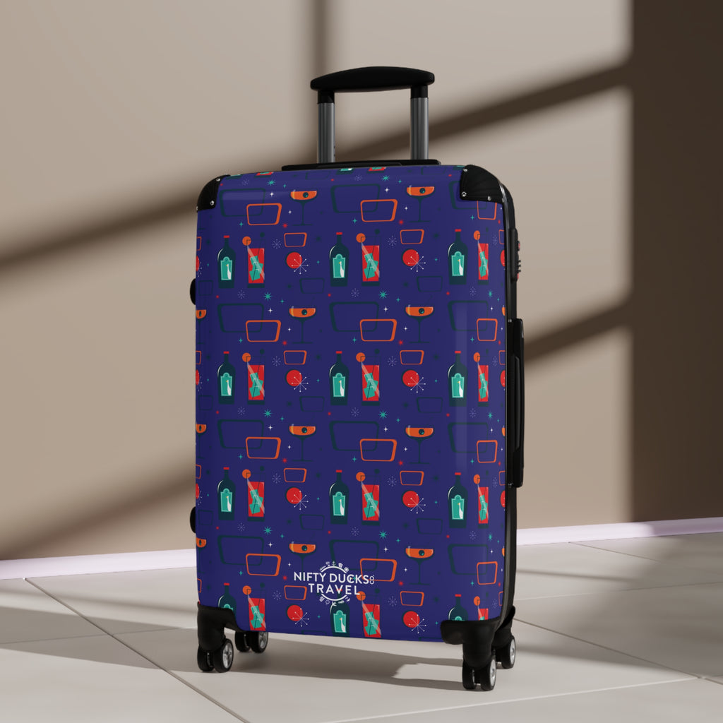Cocktail Time - Blue - Suitcase - Stylish Luggage for Adventurers