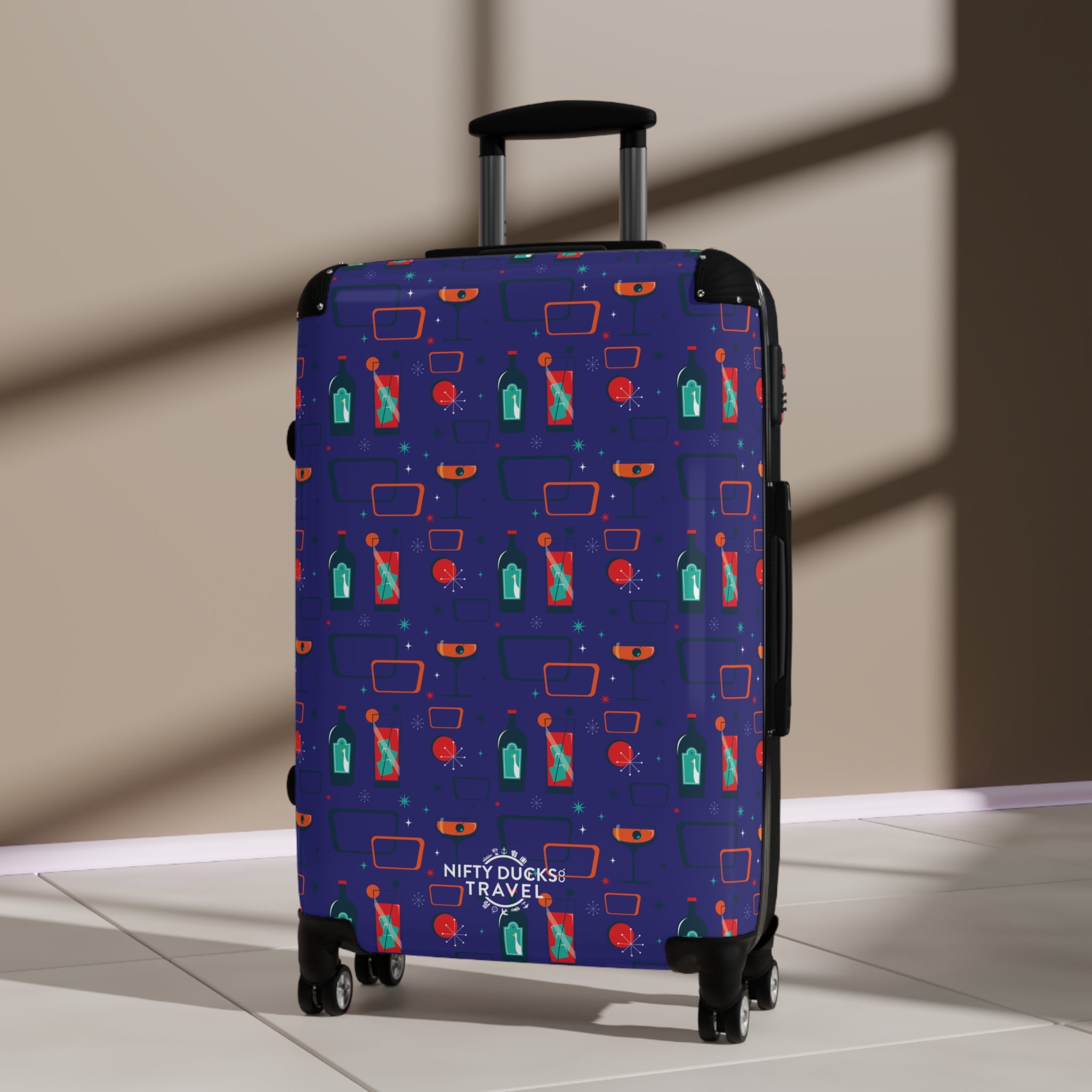 Cocktail Time - Blue - Suitcase - Stylish Luggage for Adventurers