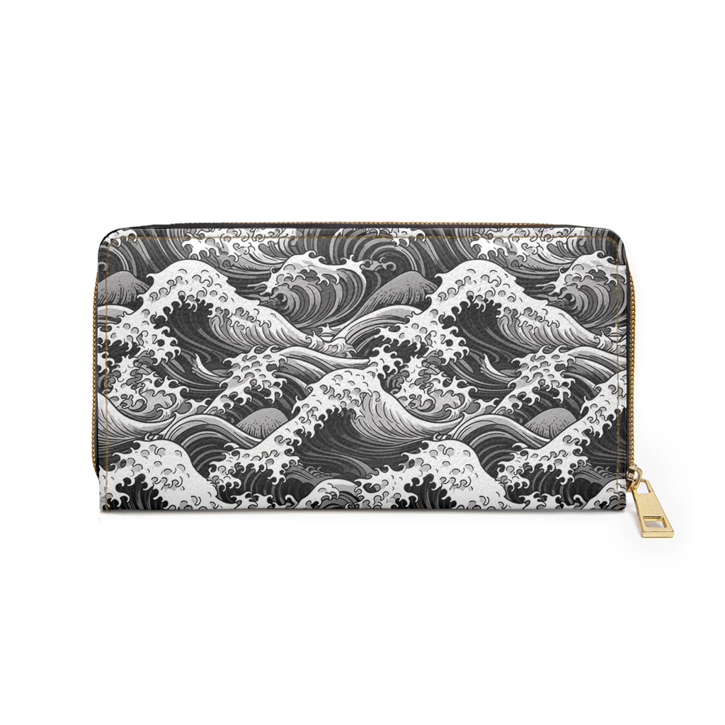 Tempest Tides - Black - Zipper Wallet - Travel Accessories