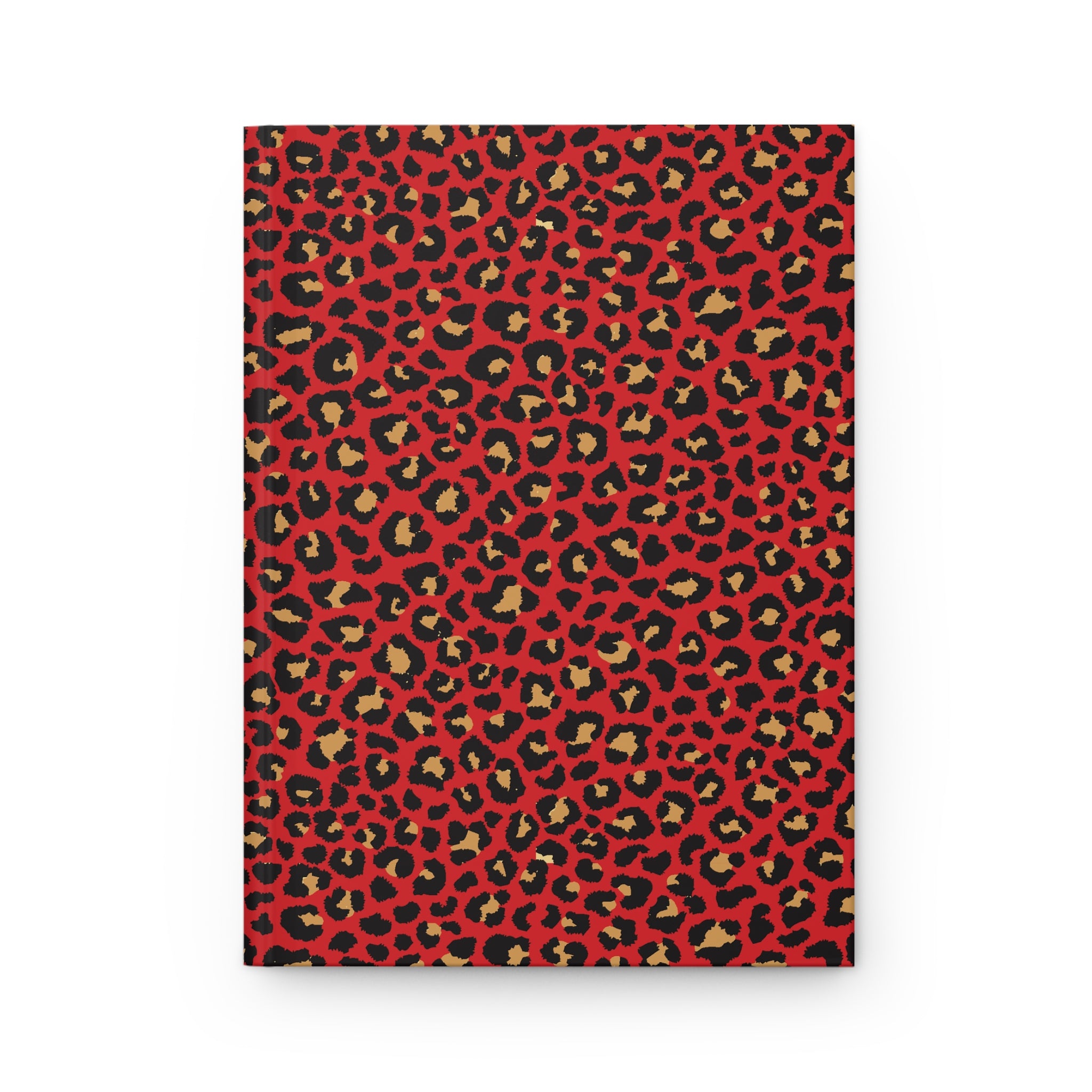 Spicy Kitty - Scarlet - Leopard Print - Hardcover Journal - Matte Finish