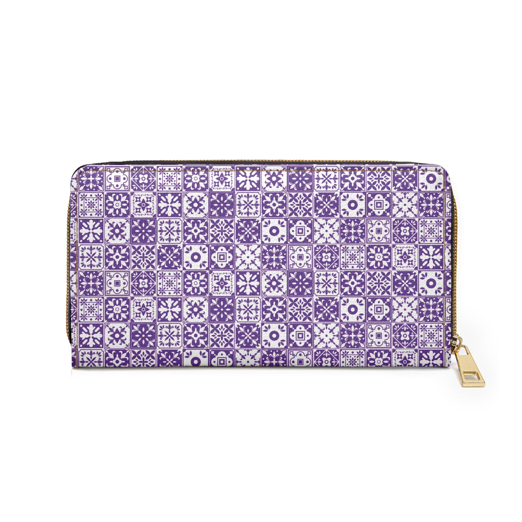 Mediterraneo Mosaic - Purple - Zipper Wallet - Travel Accessories