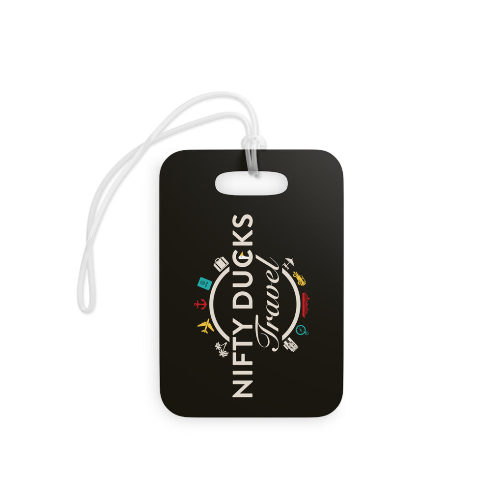 Nifty Ducks Travel Luggage Tag — Signature Brown Travel Logo ID Tag