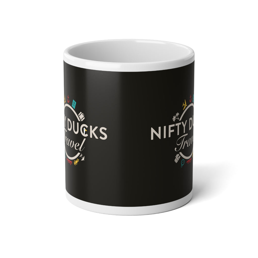Nifty Ducks Travel Logo Jumbo Mug - 20oz Coffee Cup