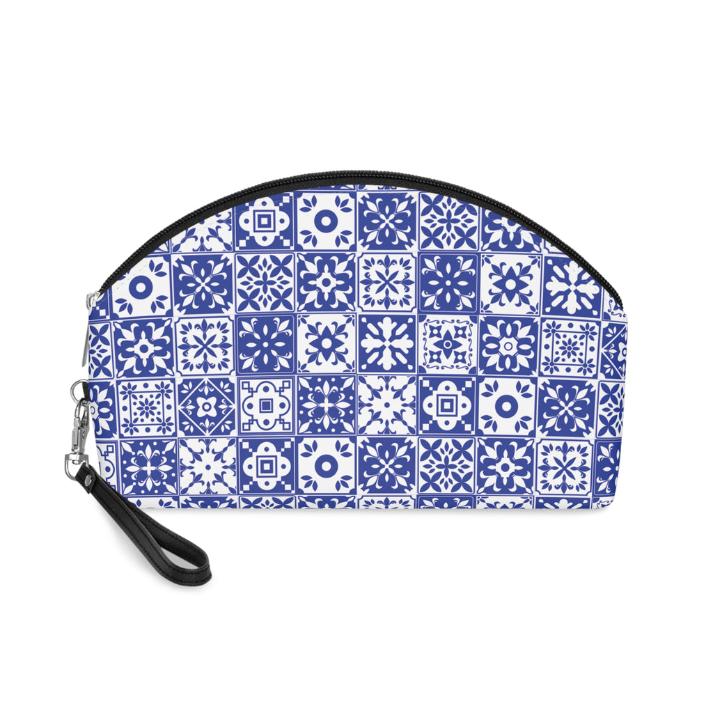 Mediterraneo Mosaic - Blue - Mid Century design - Makeup Bag - Fun & Functional Travel Accessory