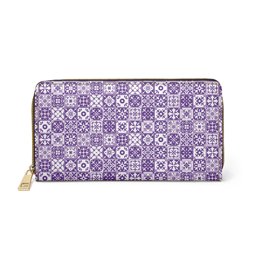 Mediterraneo Mosaic - Purple - Zipper Wallet - Travel Accessories