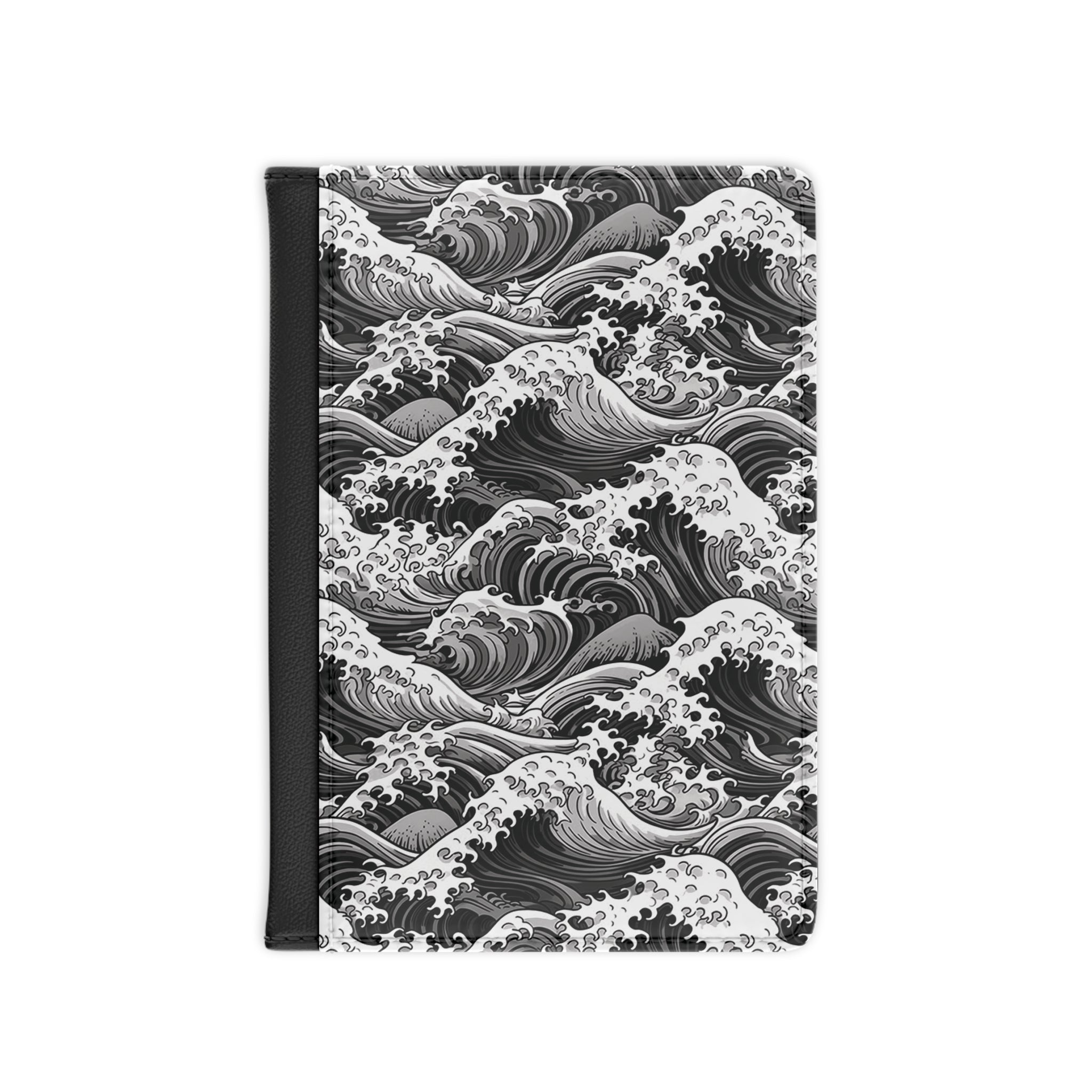 Tempest Tides - Black - Passport Cover | Travel Accessory, Gift for Jet setters, Unique Travel Journal, Vacation Must-Have, Gift for Travelers