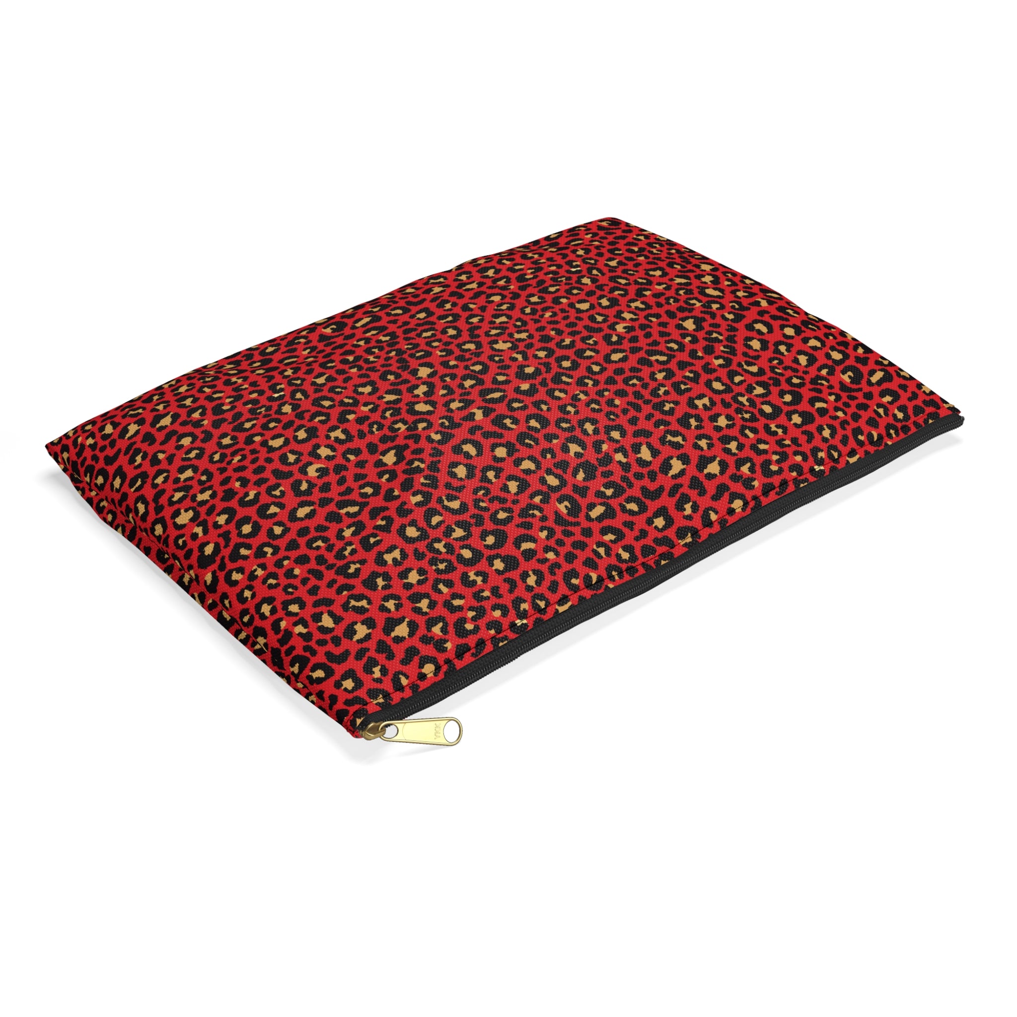 Spicy Kitty - Scarlet - Leopard Print - Nifty Ducks Travel Accessory Pouch - Perfect for Adventurers & Travelers