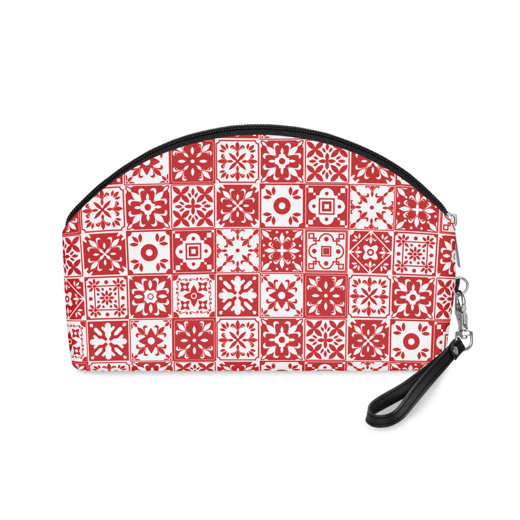 Mediterraneo Mosaic - Red - Mid Century design - Makeup Bag - Fun & Functional Travel Accessory