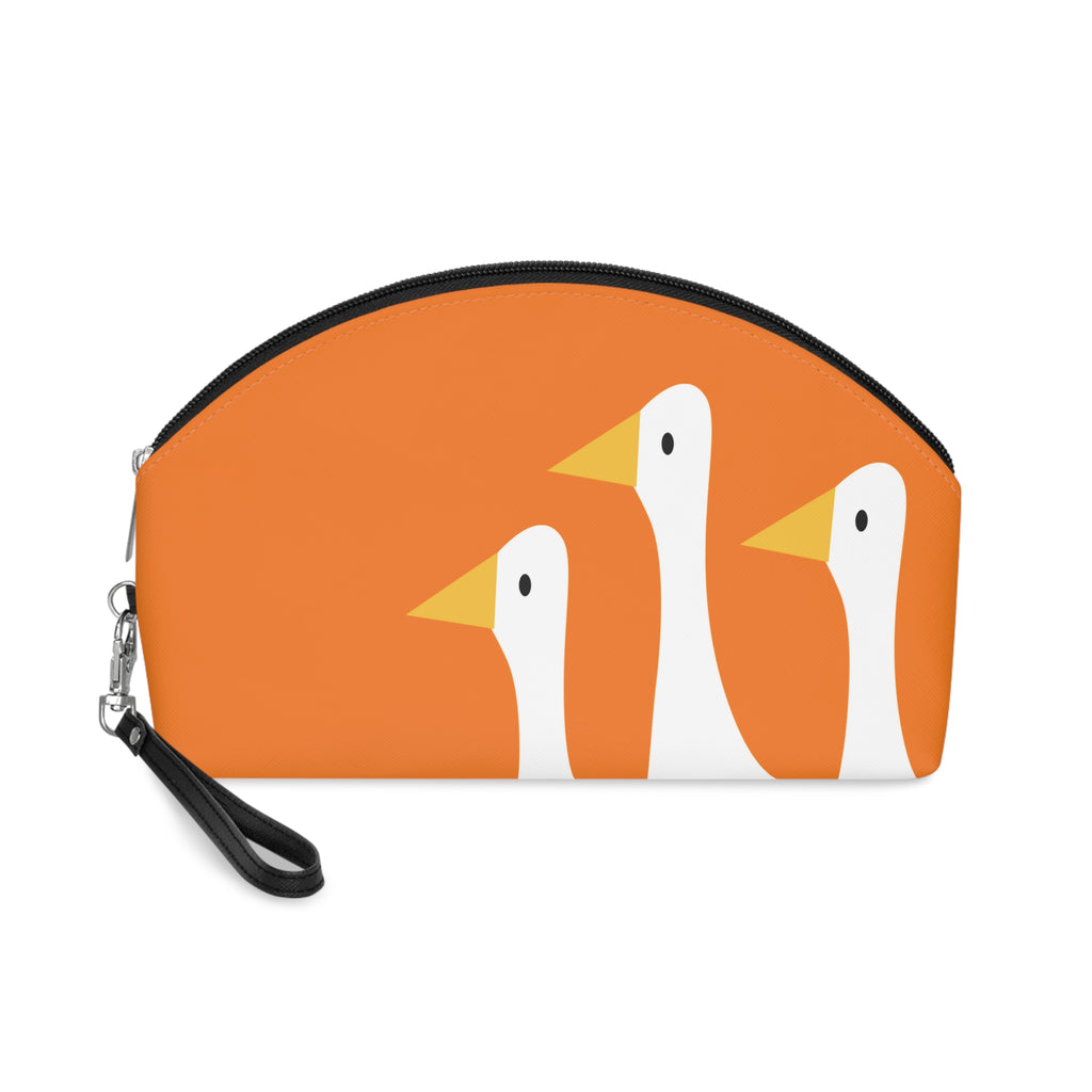 Traveling Ducks - Makeup Bag - Fun & Functional Travel Accessory - Orange
