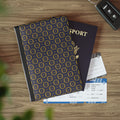 Solaris - Midnight Mallard - Gold - Passport Cover | Travel Accessory, Gift for Jet setters, Unique Travel Journal, Vacation Must-Have, Gift for Travelers