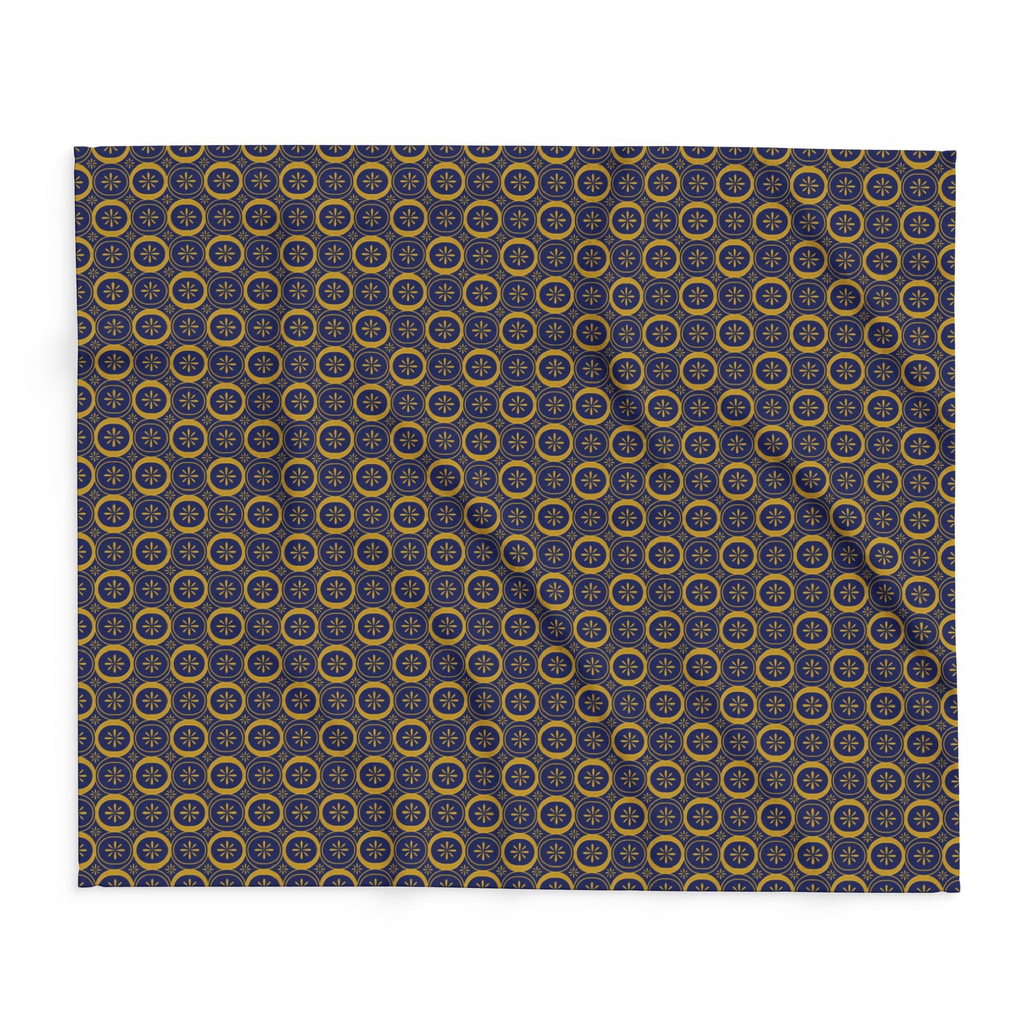 Solaris - Midnight Mallard - Gold - Cozy Arctic Fleece Blanket - Festive Holiday Throw