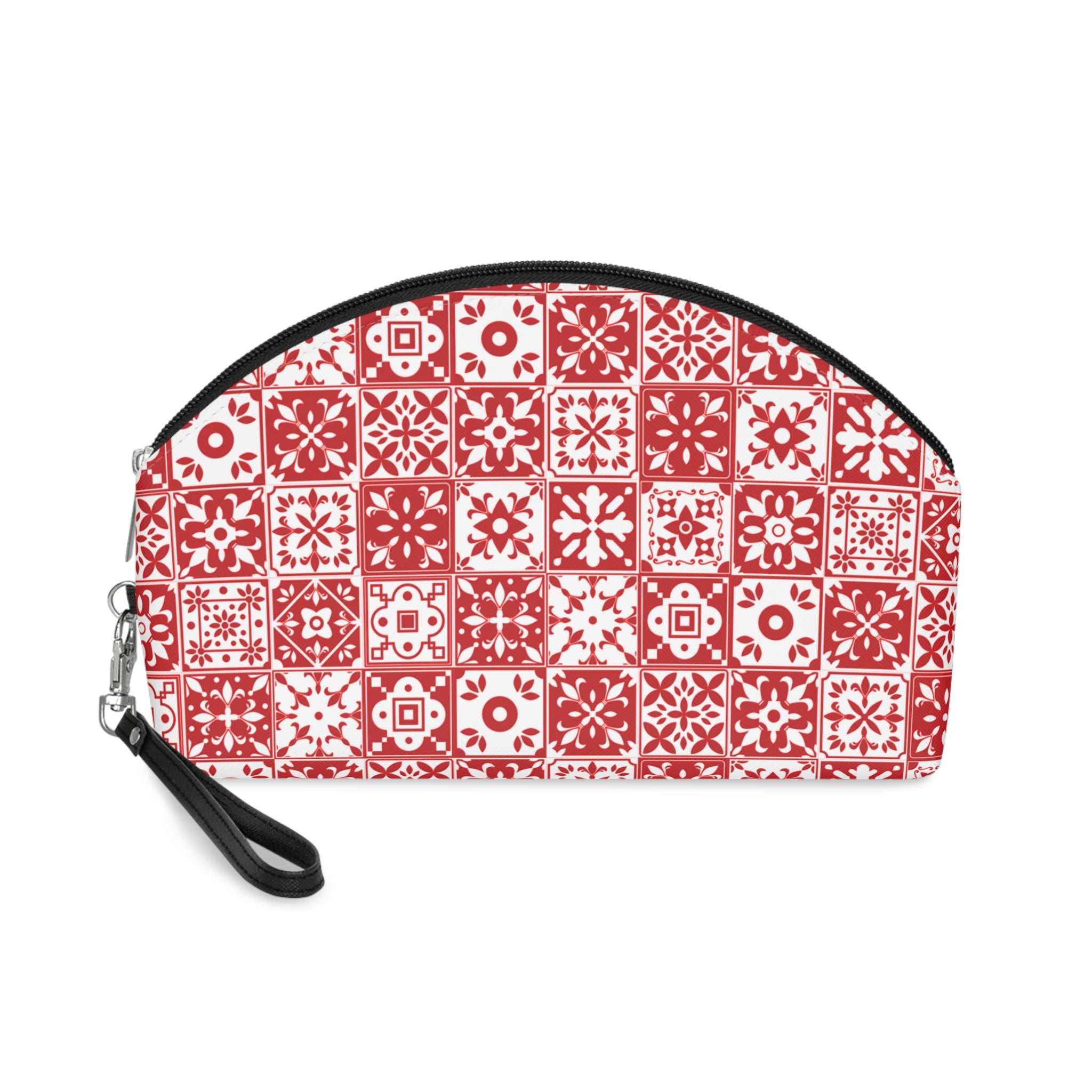 Mediterraneo Mosaic - Red - Mid Century design - Makeup Bag - Fun & Functional Travel Accessory