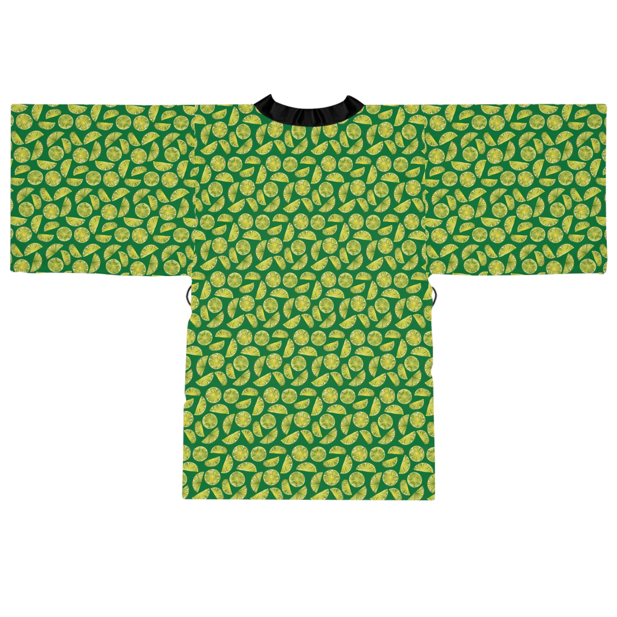 Zest Coast Vibes - Green - Long Sleeve Kimono Robe - Chic Loungewear, Spa Outfit, Gift for Her, Inner Peace, Home Comfort