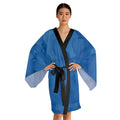 Watercolor - Blue - Long Sleeve Kimono Robe - Chic Loungewear, Spa Outfit, Gift for Her, Inner Peace, Home Comfort