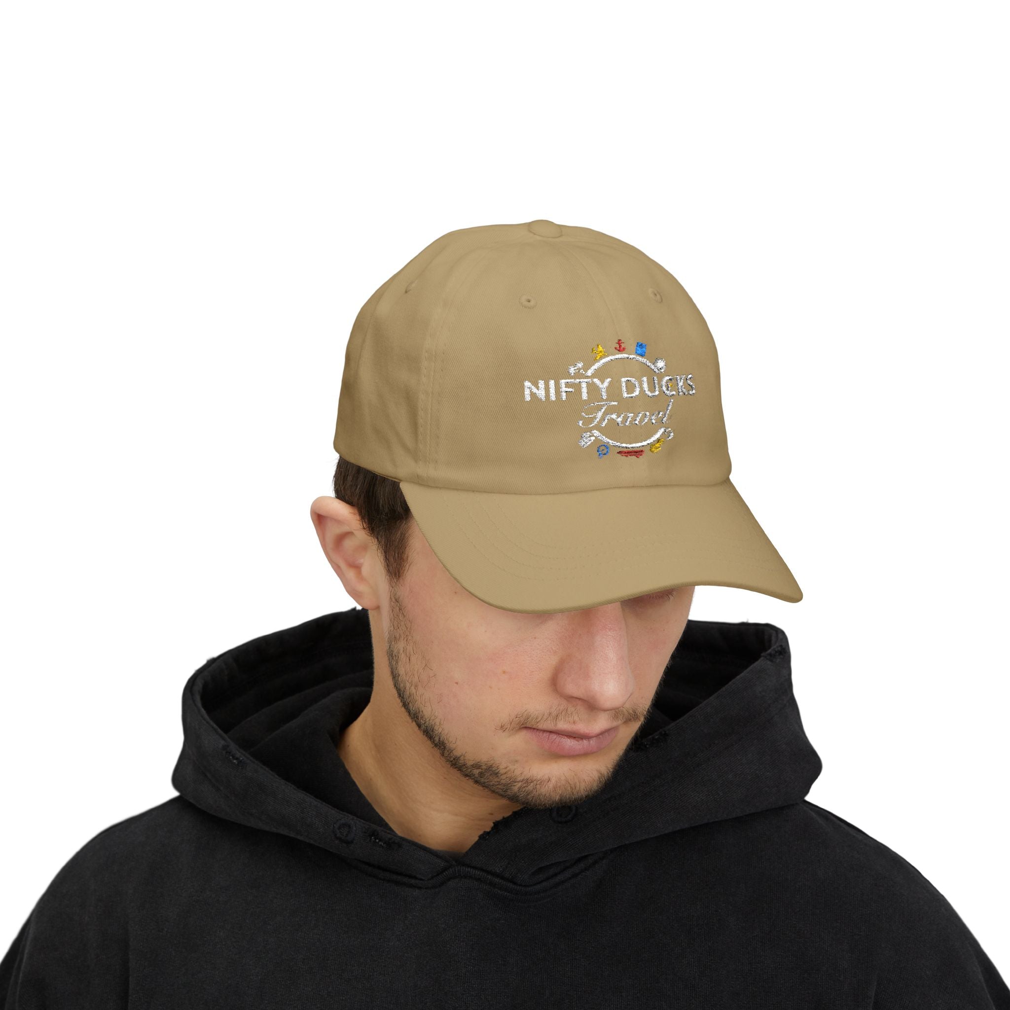 Nifty Ducks Travel Logo - Classic Dad Cap - Color Logo - Perfect for Adventurers
