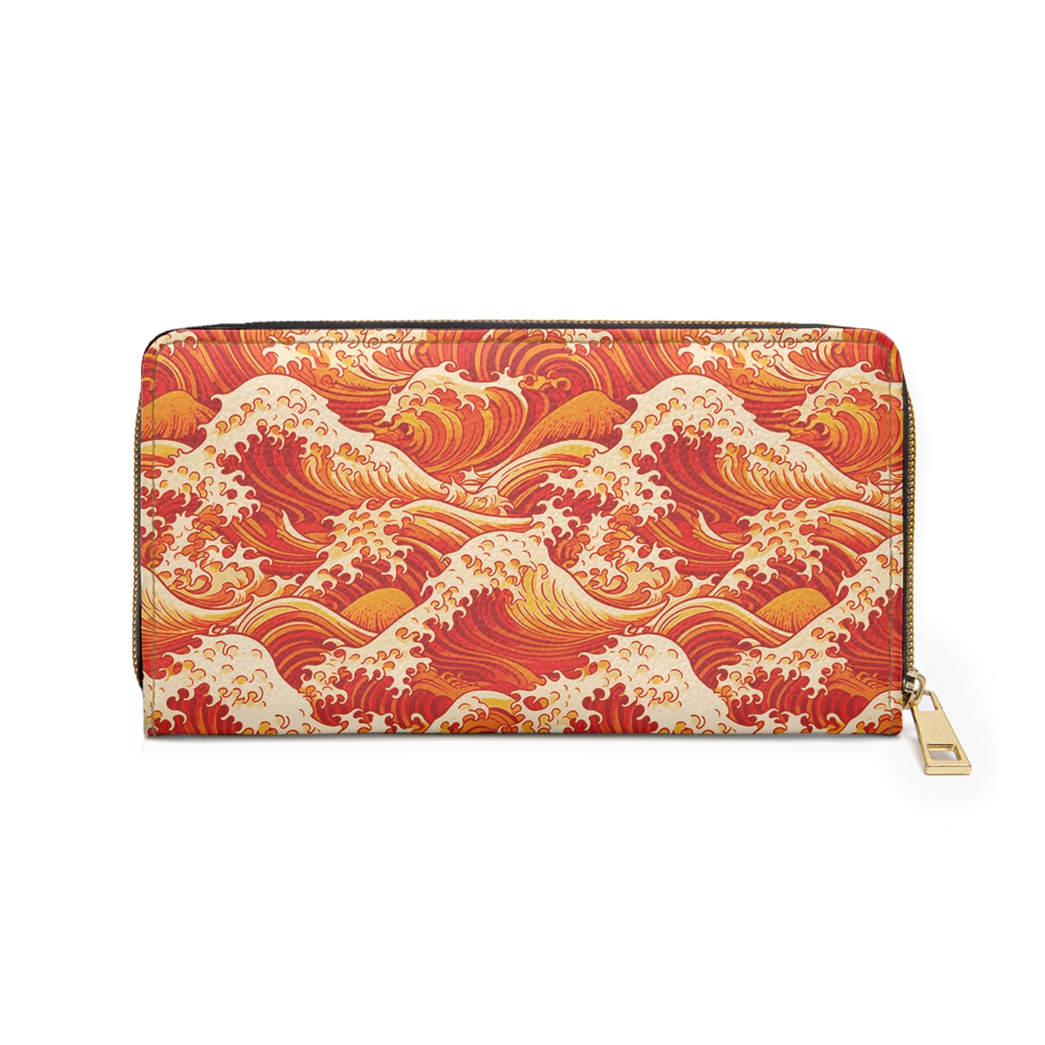 Tempest Tides - Orange - Zipper Wallet - Travel Accessories