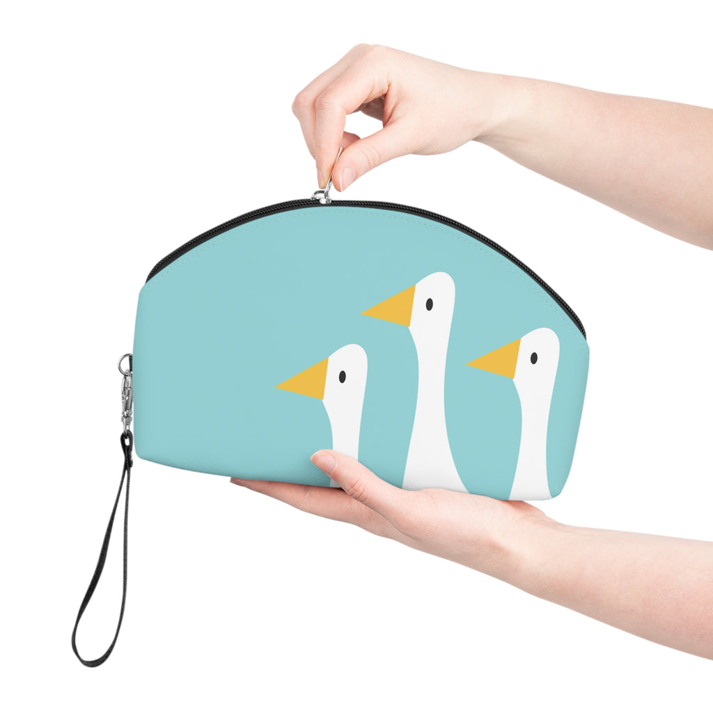 Traveling Ducks - Makeup Bag - Fun & Functional Travel Accessory - Electric Blue