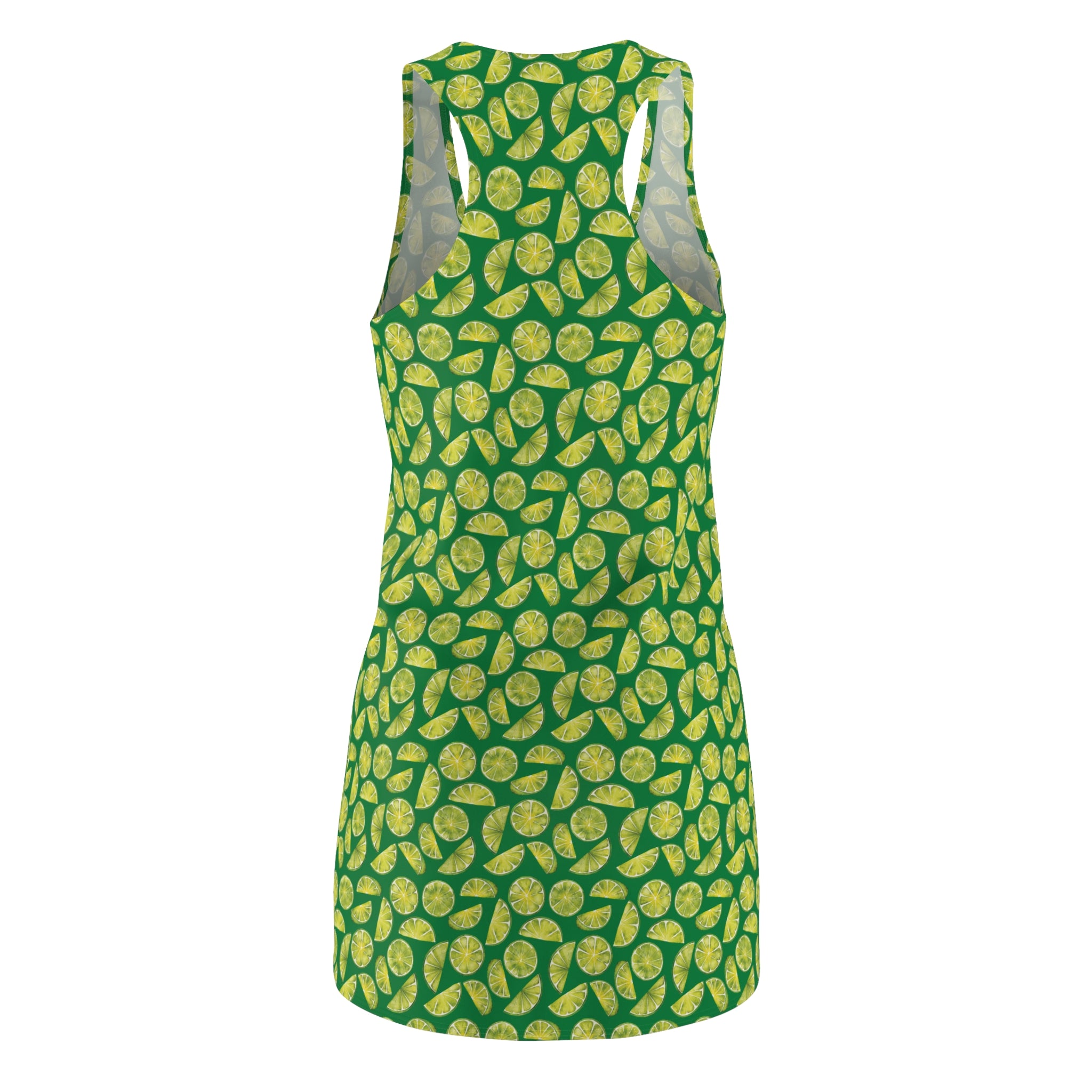 Zest Coast Vibes - Green -  Racerback Dress for Summer Fun, Beach Wear, Vacation Style, Party Outfit, Ladies Sundress
