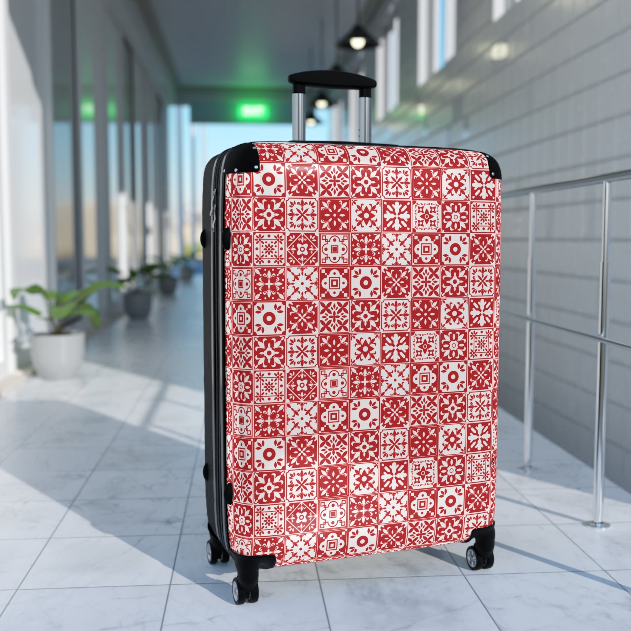 Mediterraneo Mosaic - Red - Suitcase - Stylish Luggage for Adventurers