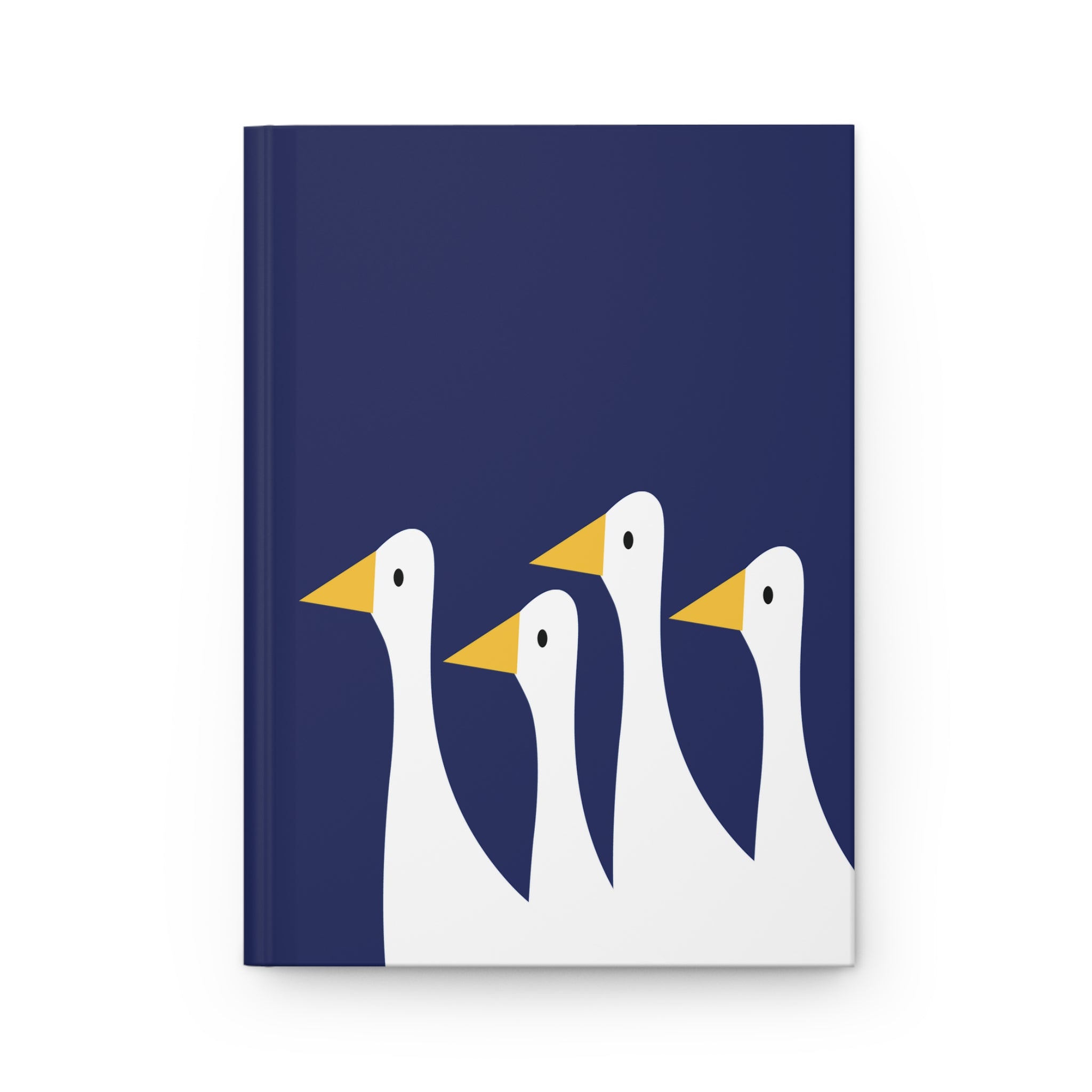 Traveling Ducks - Nifty Ducks Travel Logo - Royal Blue - Hardcover Journal - Matte Finish