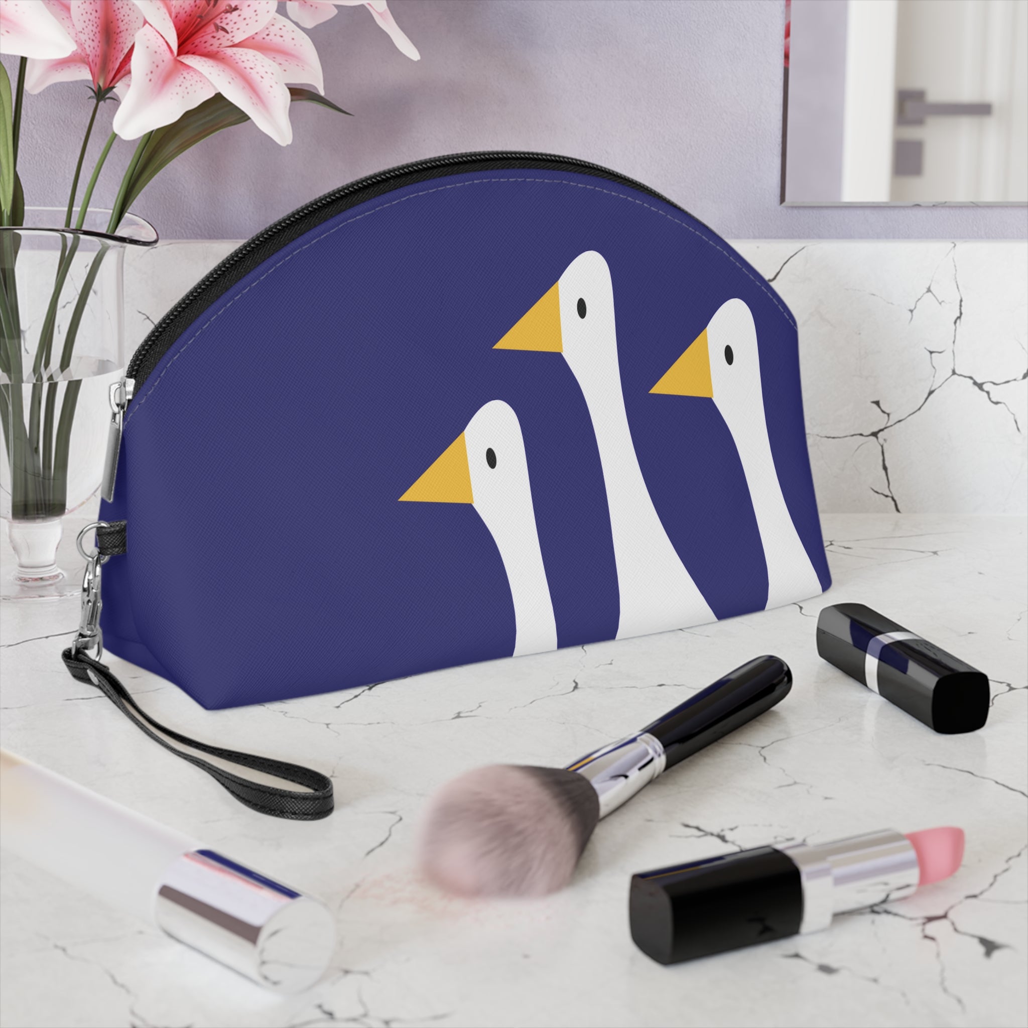 Traveling Ducks - Makeup Bag - Fun & Functional Travel Accessory - Ultramarine
