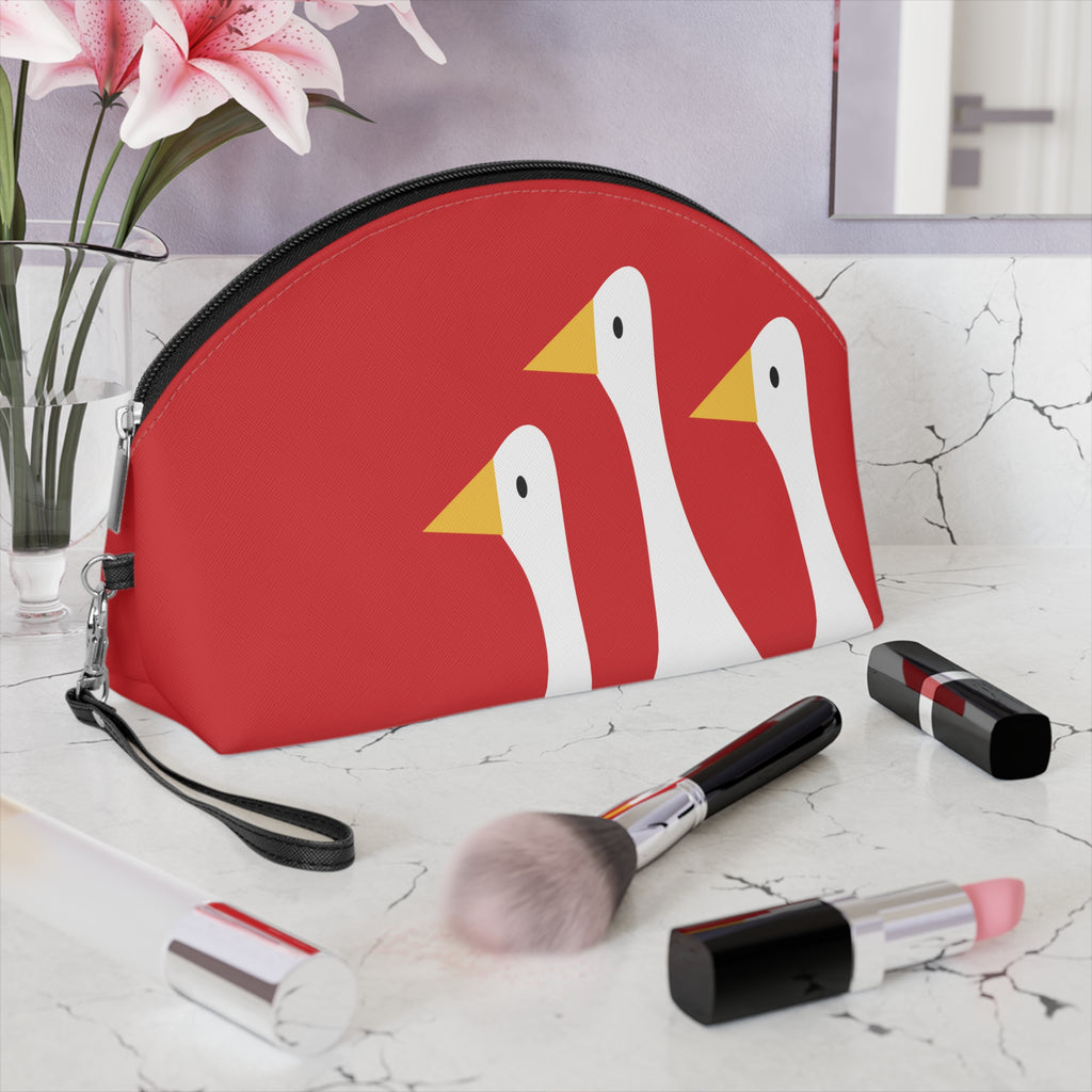 Traveling Ducks - Makeup Bag - Fun & Functional Travel Accessory - Scarlet